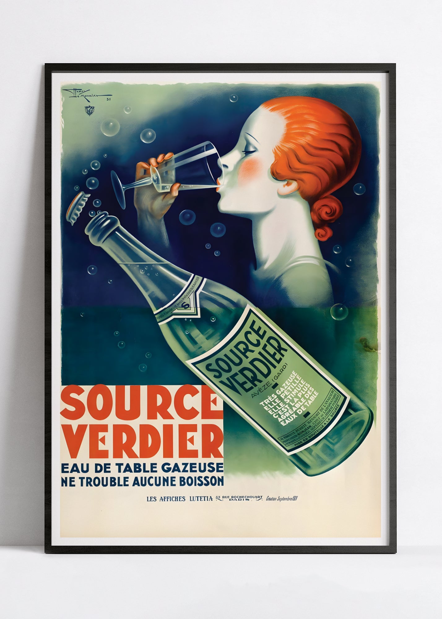 Affiche cuisine vintage " Source Verdier" - Henry Le Monnier - Haute Définition - papier mat 230gr/m²