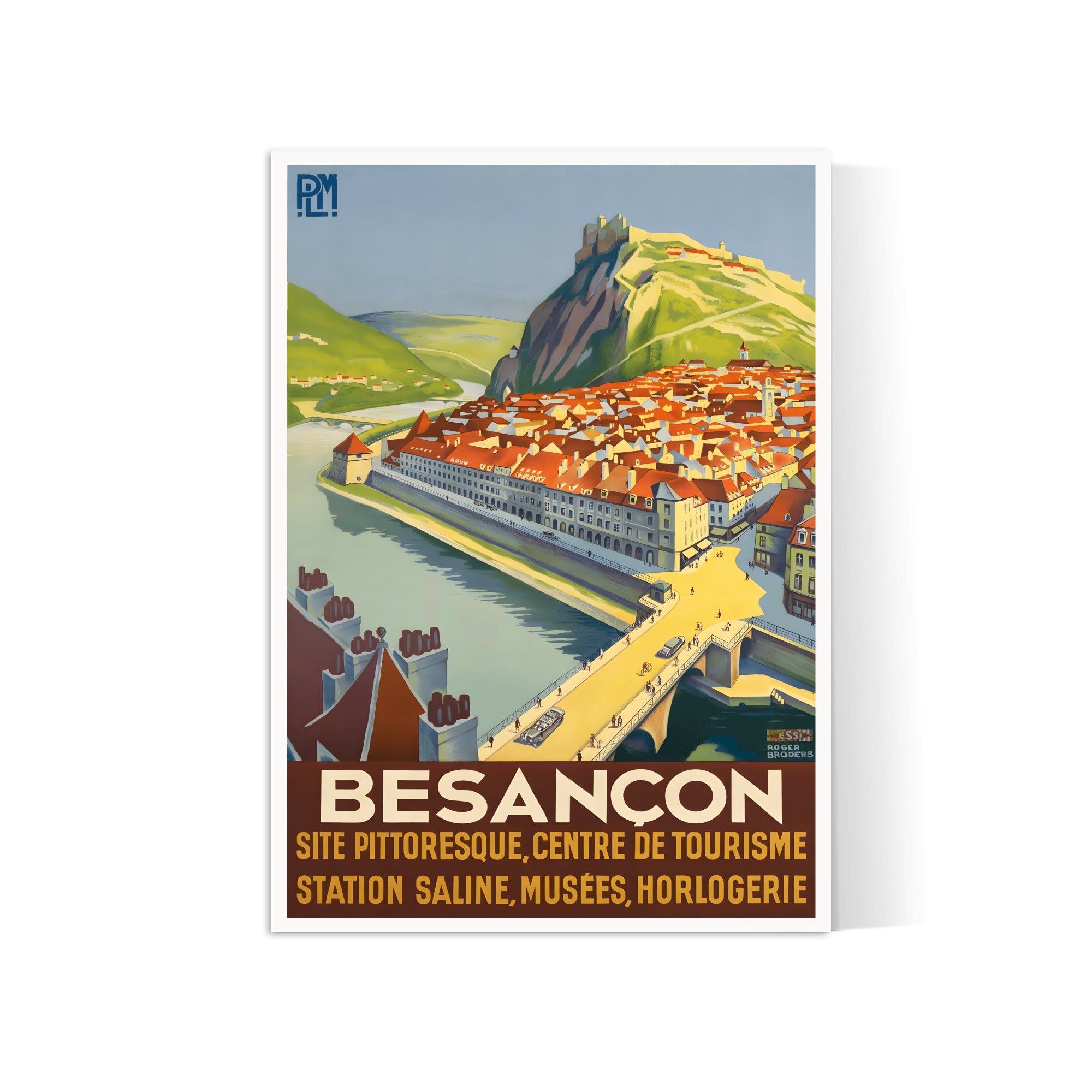 Affiche ville vintage "Besançon" - Roger Broders - Haute Définition - papier mat 230gr/m²