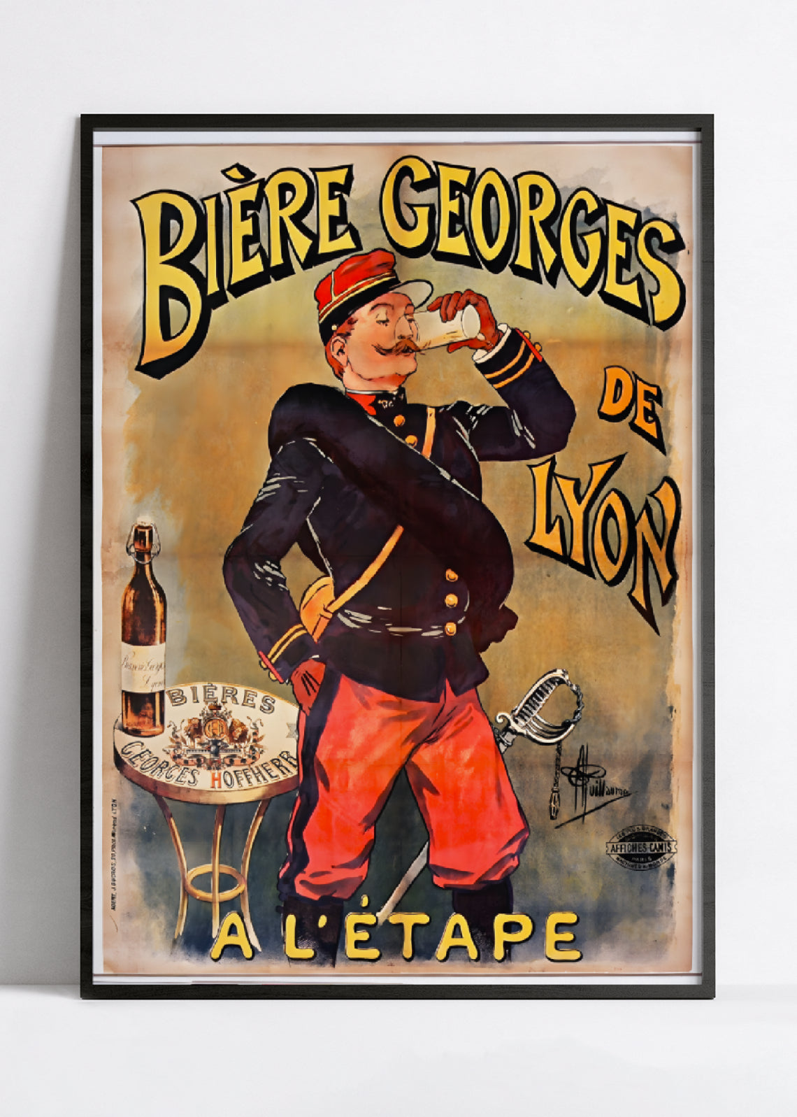 Affiche alcool vintage "Bière Georges" vintage - Georges Hoffherr - Haute Définition - papier mat 230gr/m2