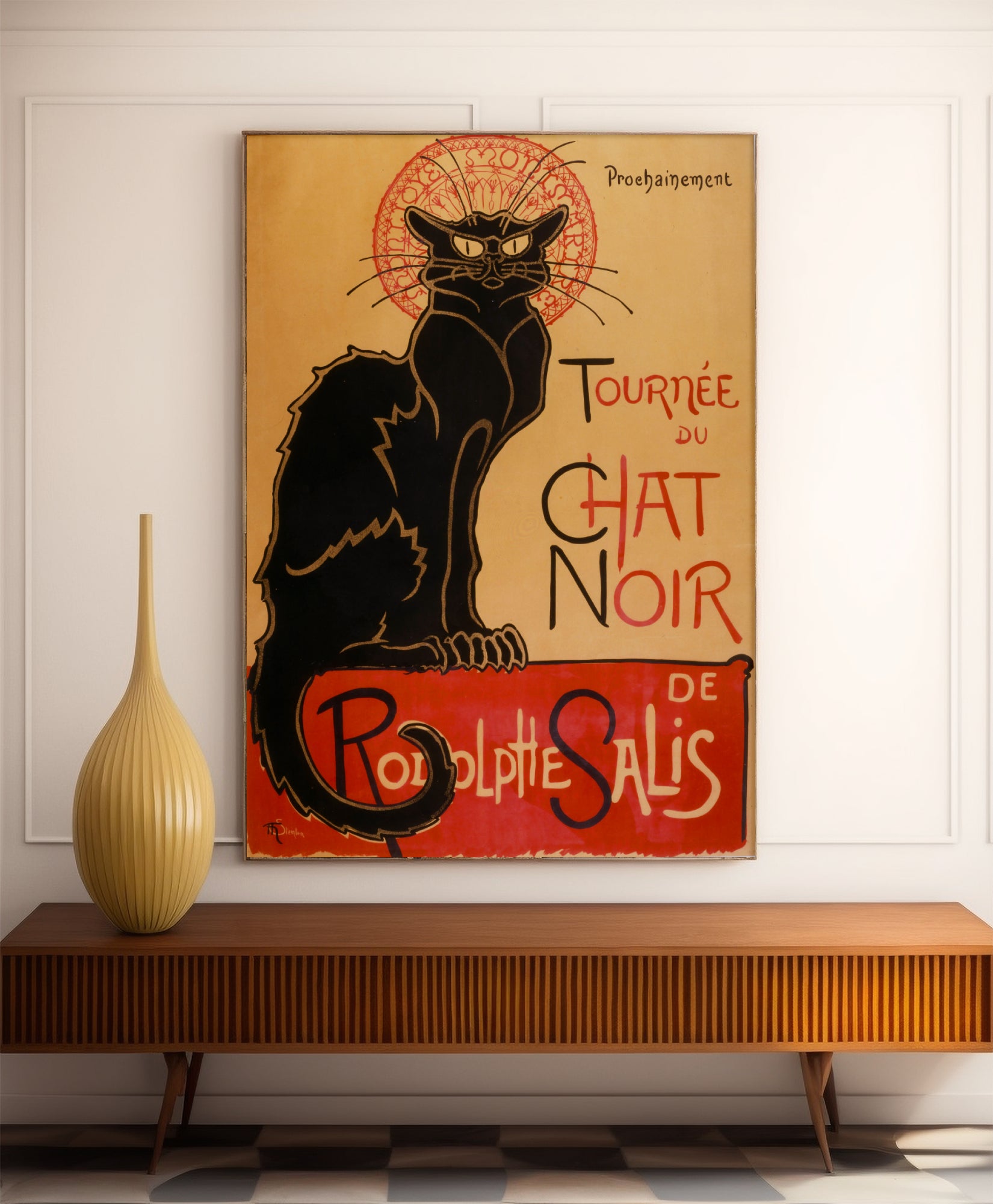 Jugendstil-Poster „Schwarze Katze“ – Steinlen – High Definition – mattes Papier 230 g/m²