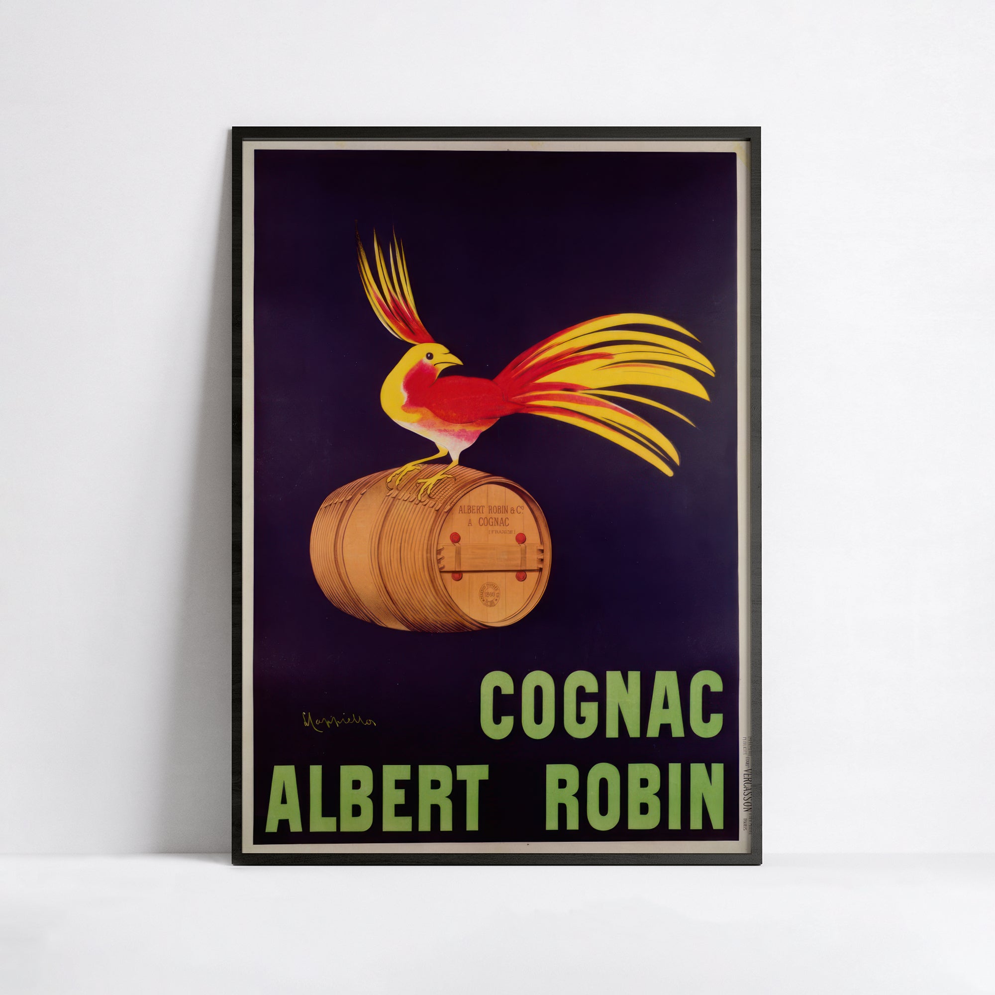 Affiche alcool vintage "Cognac Albert Robin" - Leonetto Cappiello - Haute Définition