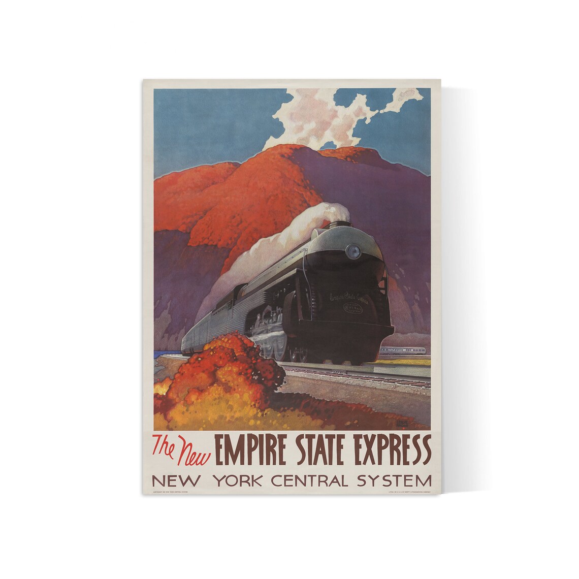 Affiche murale vintage "Empire State Express" - Haute Définition - papier mat 230gr/m²