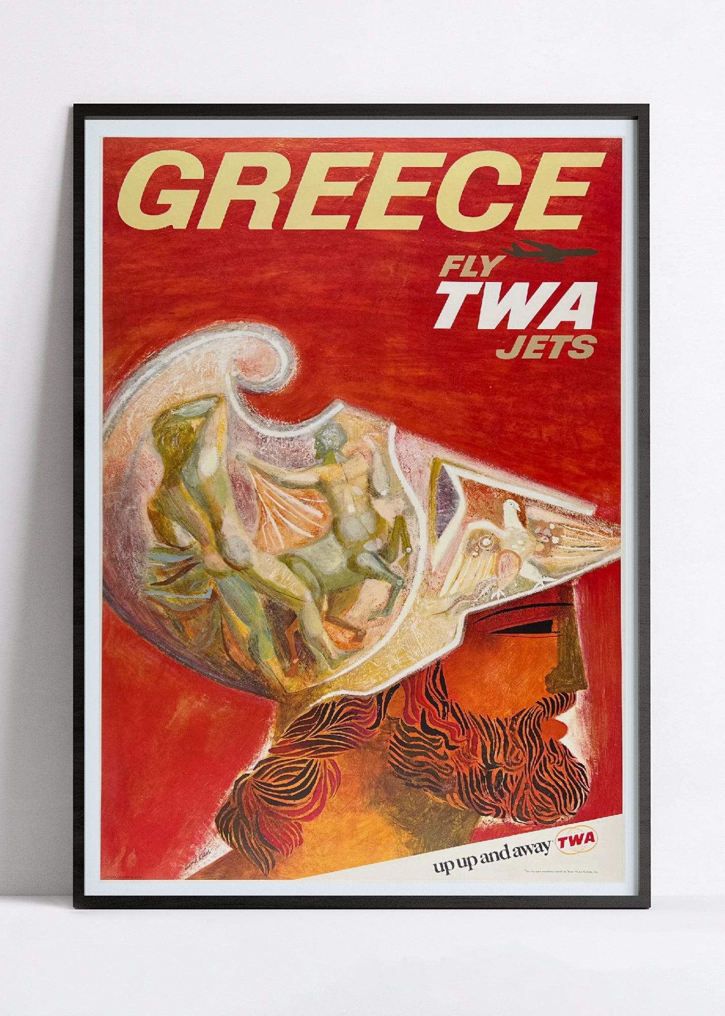 Affiche voyage vintage "Greece" - TWA - Haute Définition - papier mat 230gr/m²