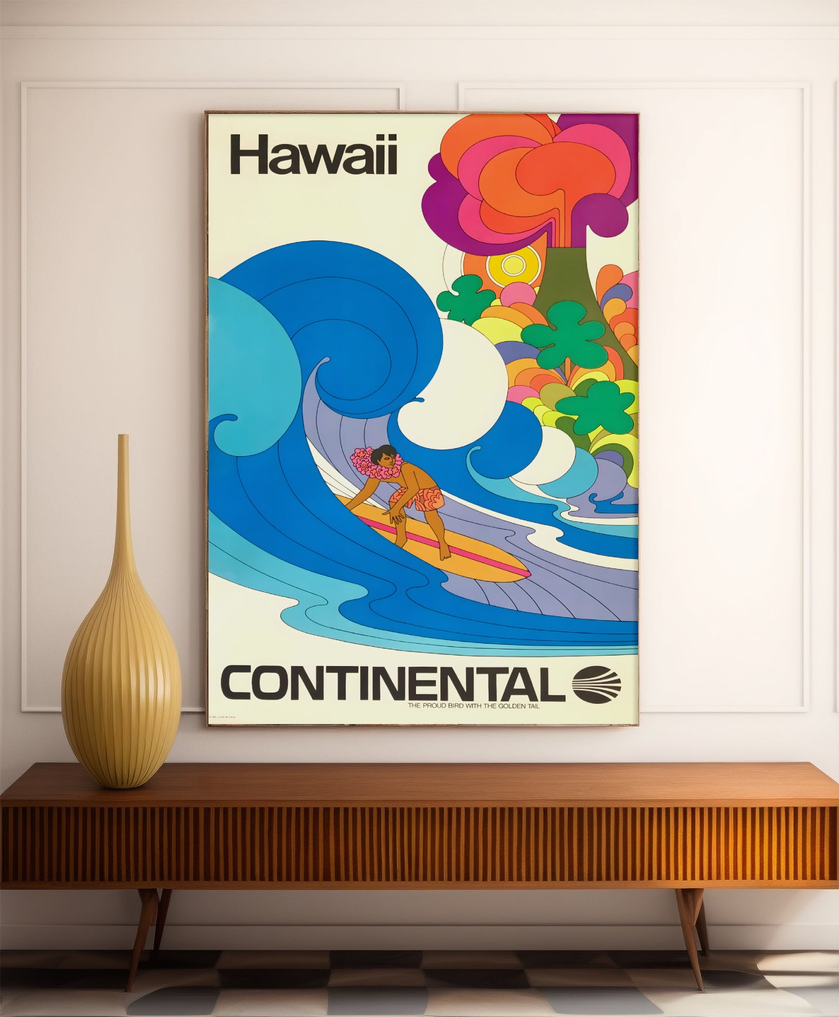 Vintage-Reiseplakat „Hawaii“ – Kontinental – High Definition – mattes Papier 230 g/m²