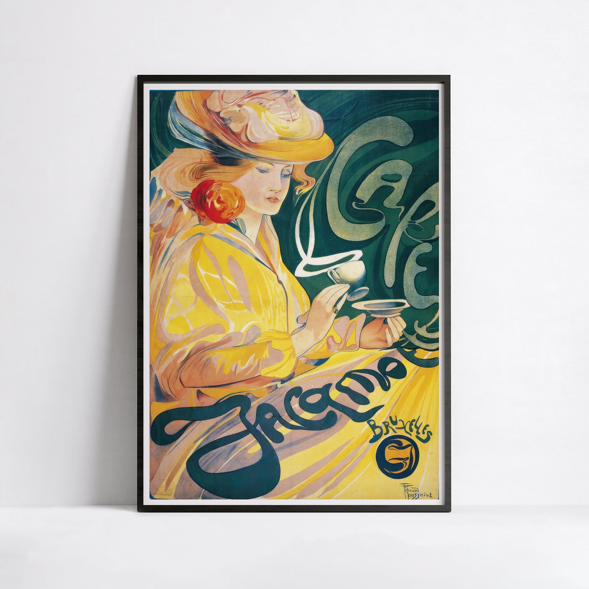 Affiche Art Nouveau "Café Jacqmotte" - Toussaint  - Haute Définition - papier mat 230gr/m²