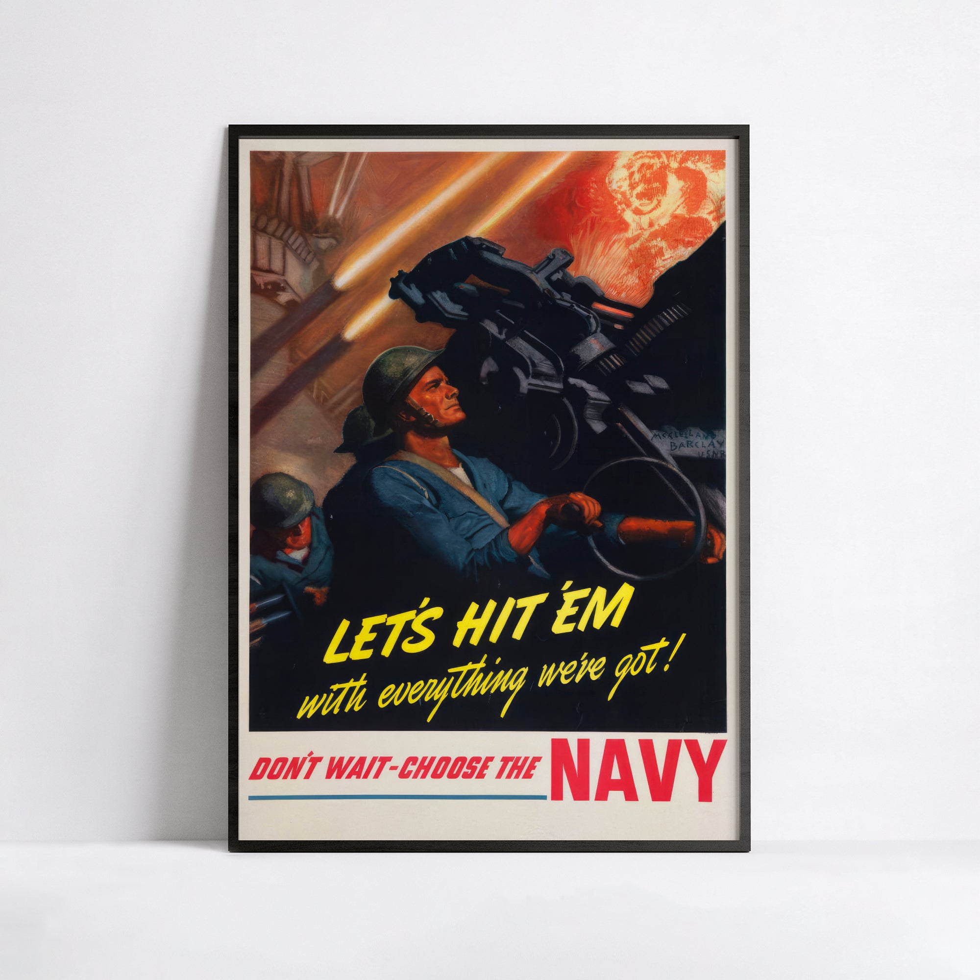 Affiche de propagande "Let's Hit Them with everything we've got" - Haute Définition - papier mat 230gr/m²