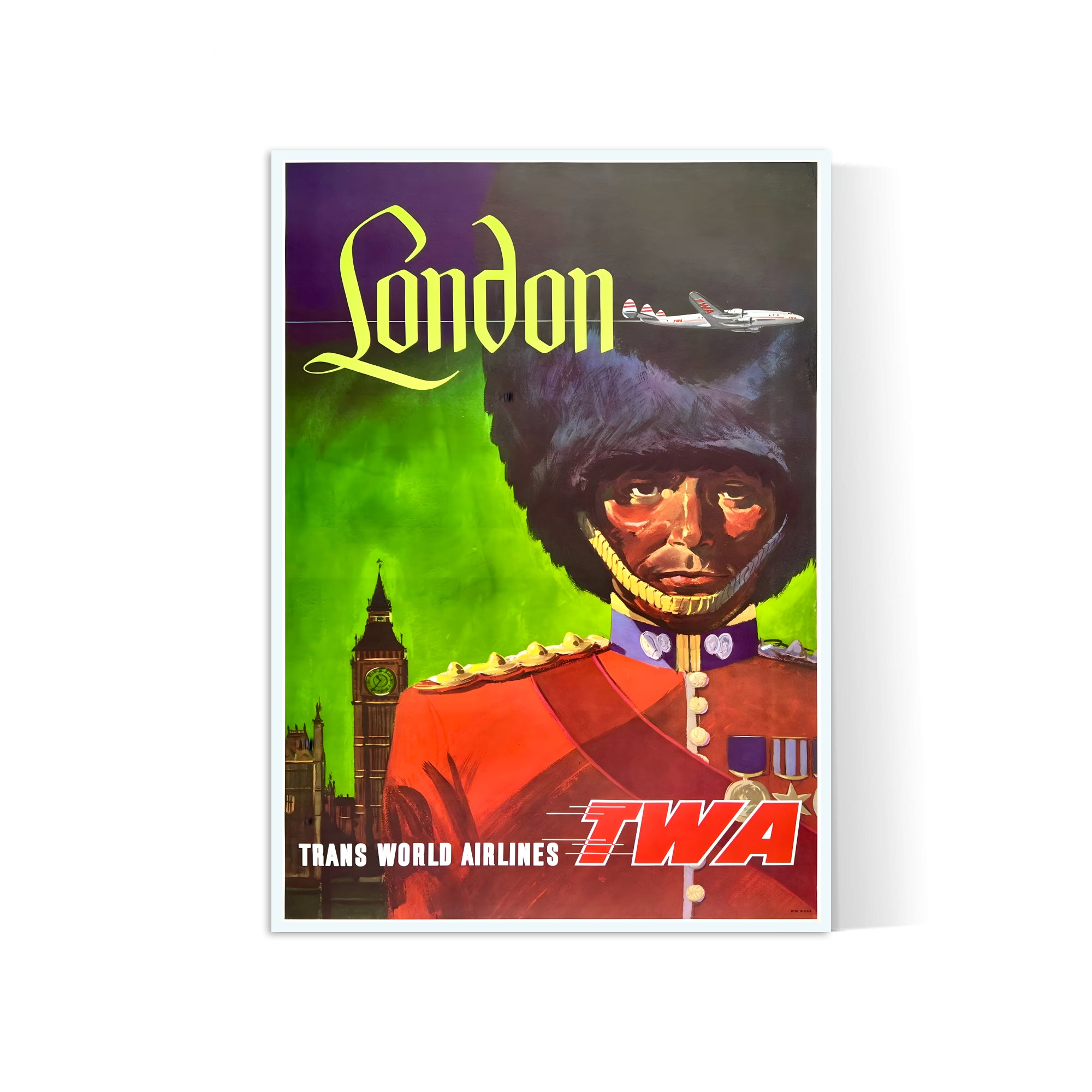 Affiche voyage vintage "London" - TWA - Haute Définition - papier mat 230gr/m²
