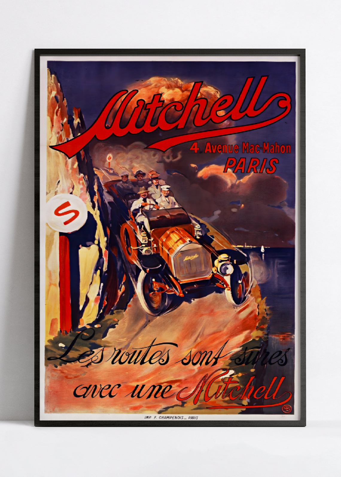 Affiche publicitaire vintage "Mitchell" - Renato Berti - Haute Définition - papier mat 230gr/m²
