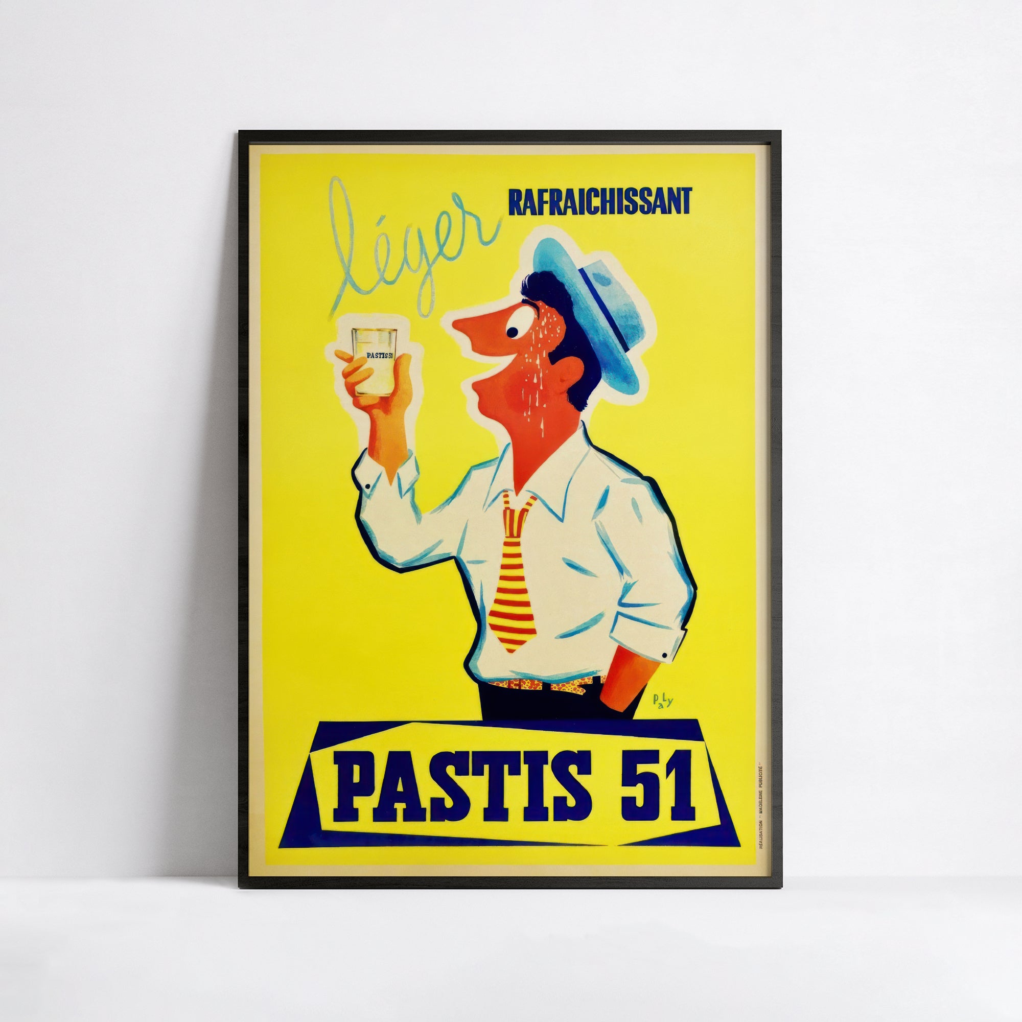 Affiche alcool vintage "Pastis 51" - Paly - Haute Définition