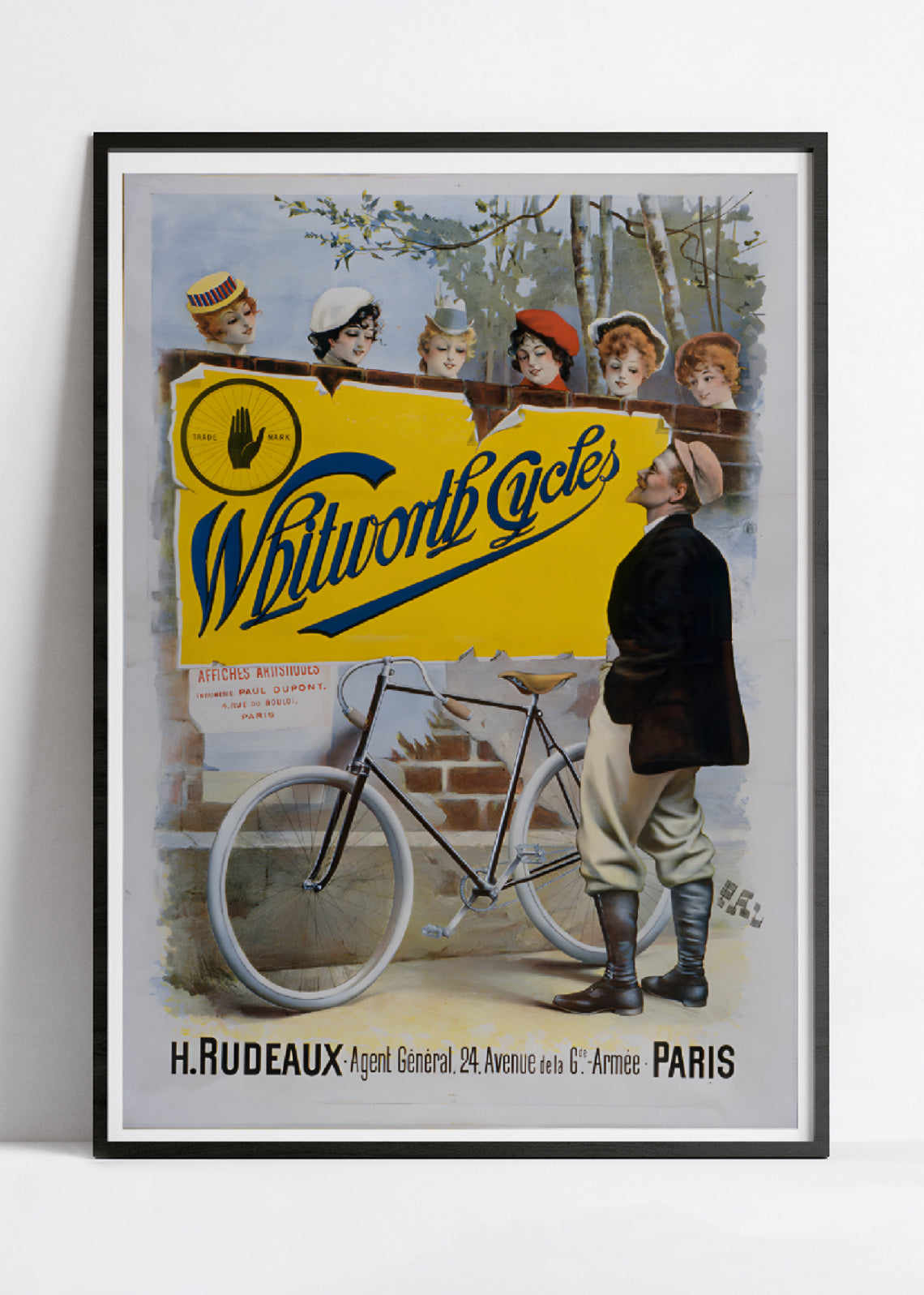 Affiche velo vintage "Withworth Cycles" - PAL- Haute Définition - papier mat 230gr/m²