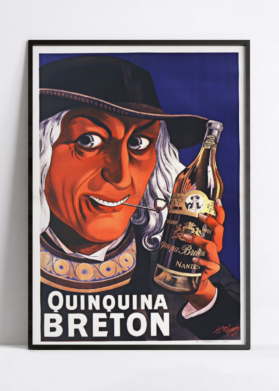 Affiche alcool vintage "Quinquina Breton" - Eugène Ogé - Haute Définition - papier mat 230gr/m2