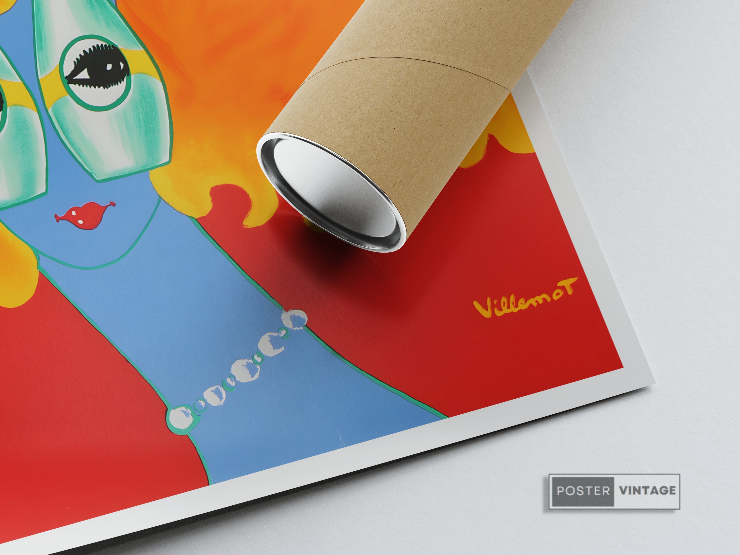 Affiche Perrier "Lunettes" - Villemot - Haute Définition - papier mat 230gr/m²