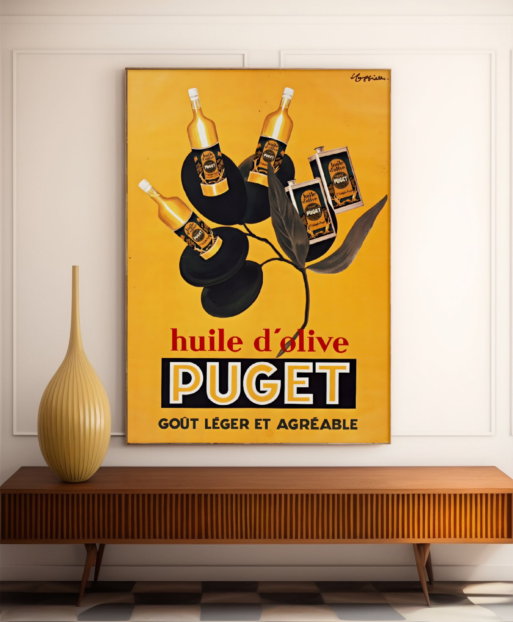 Affiche cuisine vintage "Huile Puget"- Leonetto Cappiello - Haute Définition - papier mat 230gr/m²