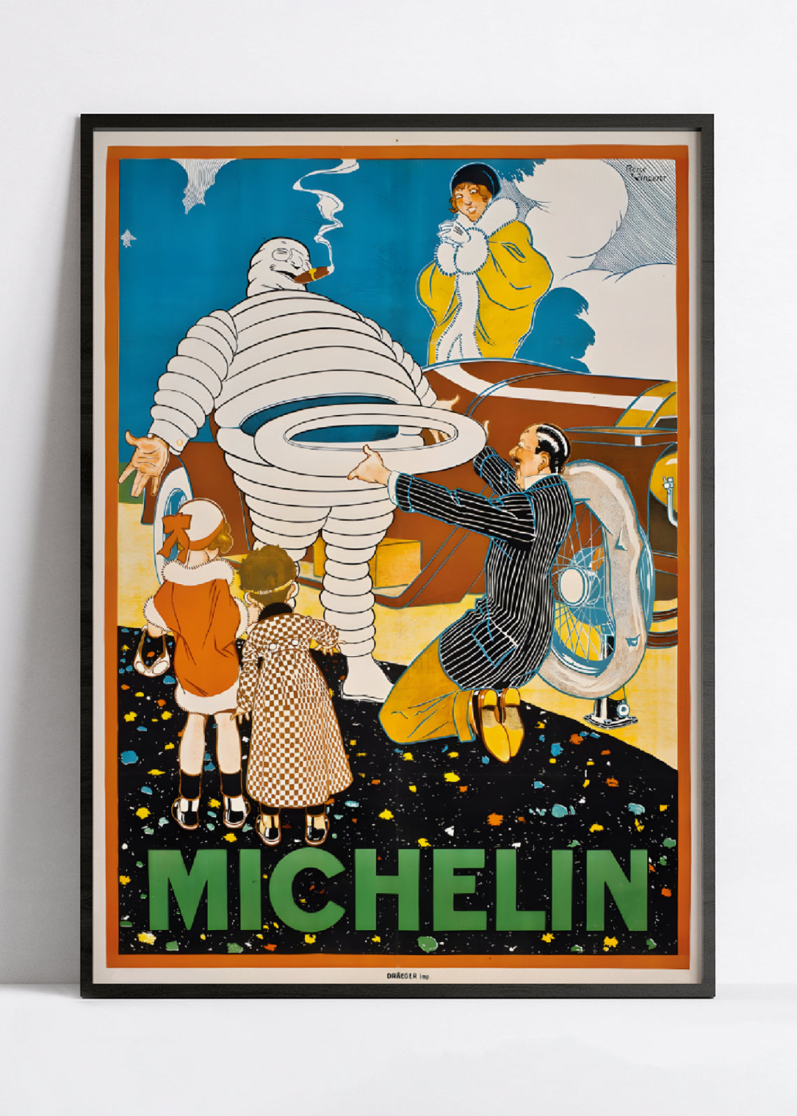 Affiche publicitaire vintage " Michelin" - René Vincent - Haute Définition - papier mat 230gr/m²
