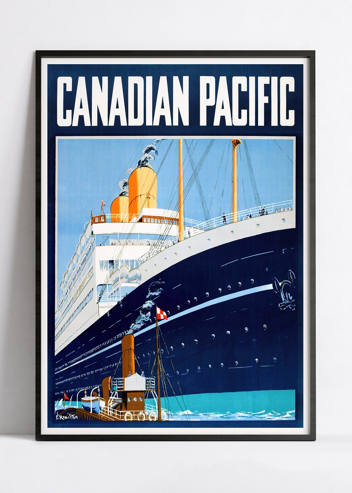 Affiche bateau vintage "Canadian Pacific" - Haute Définition - papier mat 230gr/m2