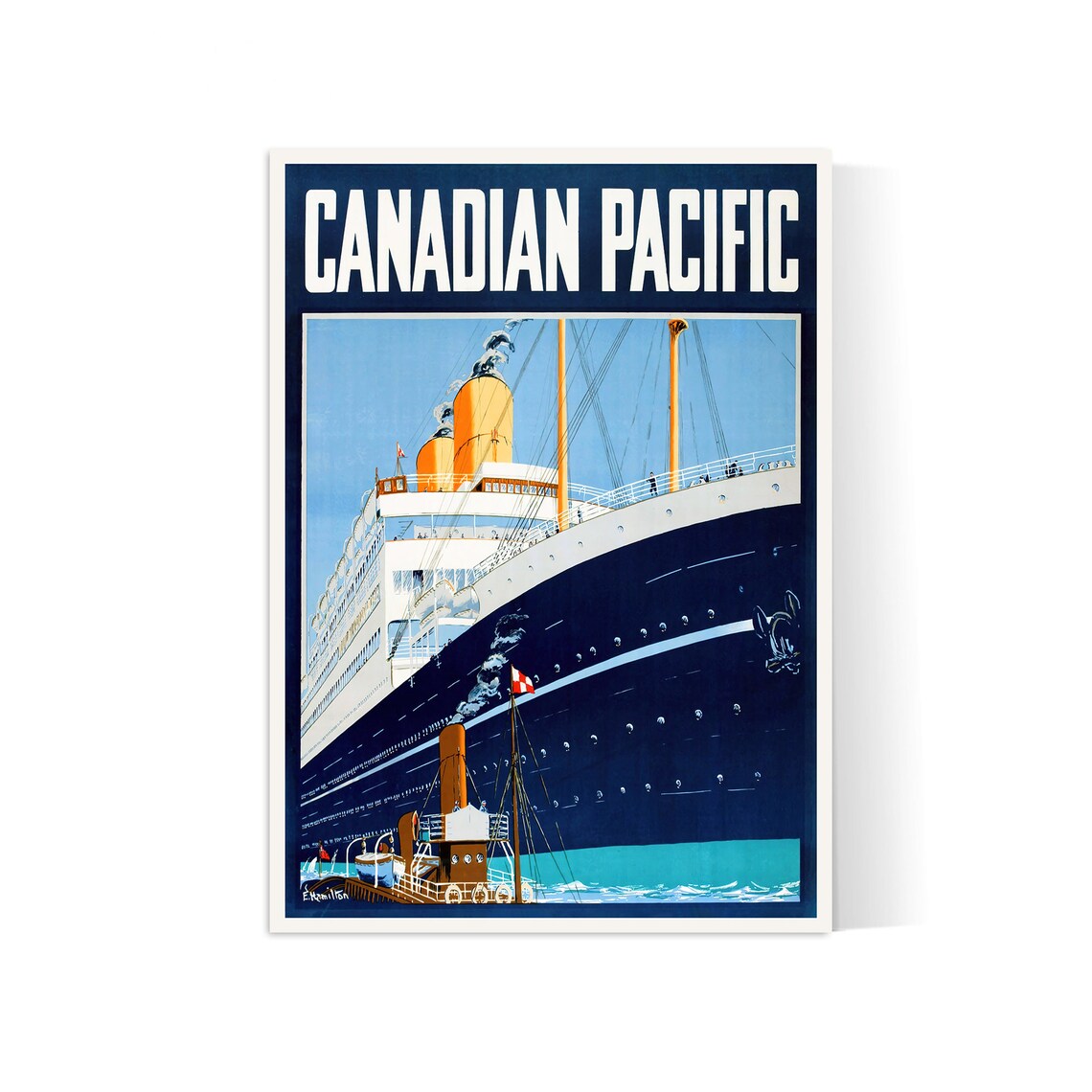 Affiche bateau vintage "Canadian Pacific" - Haute Définition - papier mat 230gr/m2