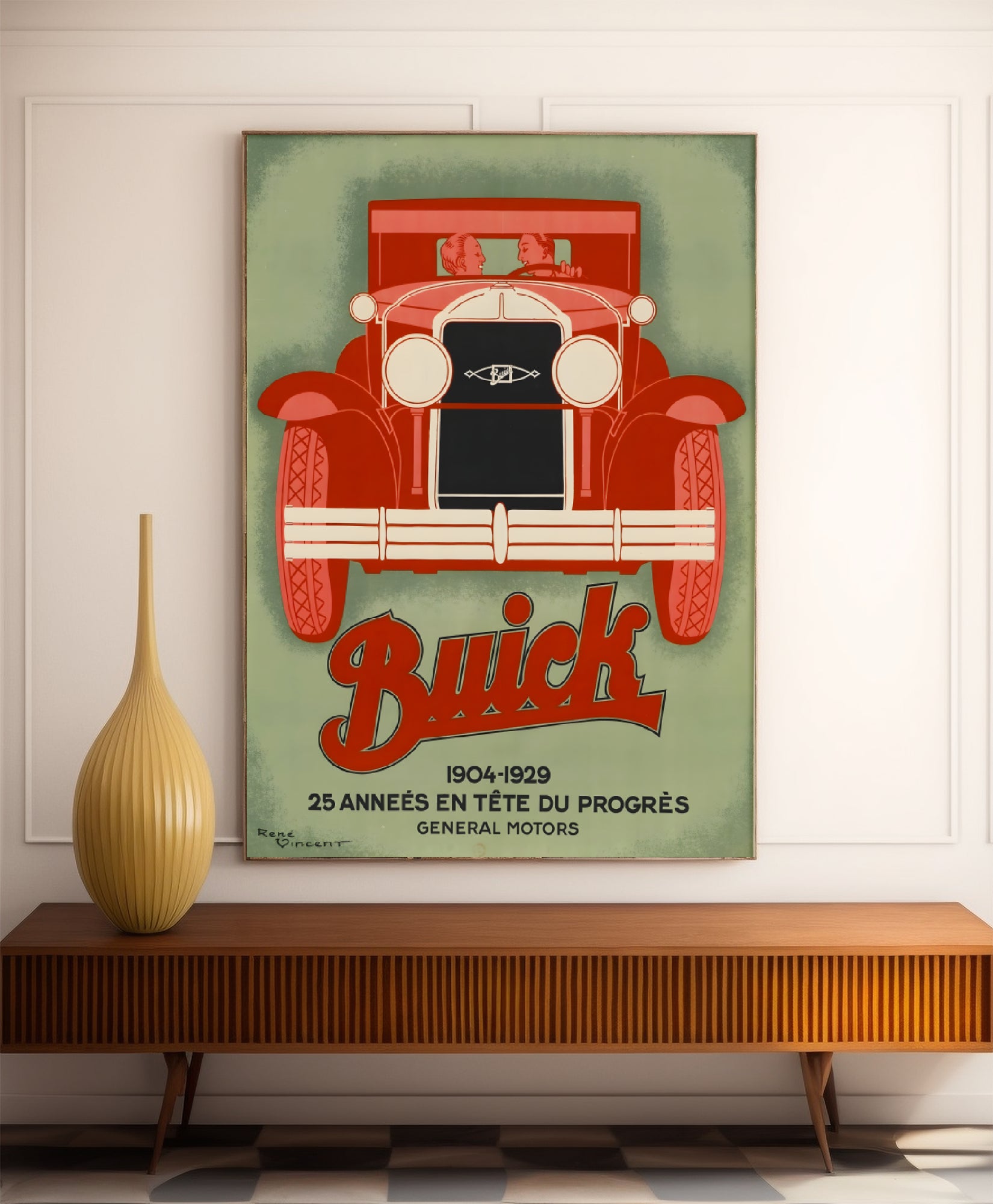 Affiche publicitaire vintage "Buick" - Haute Définition - papier mat 230gr/m²