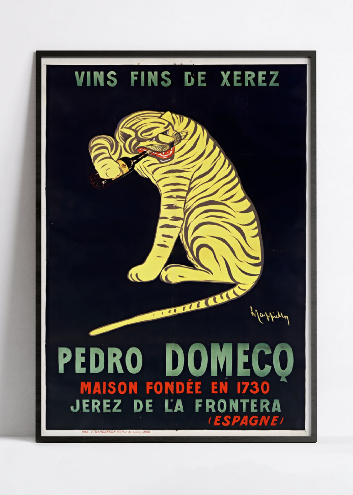 Affiche alcool vintage "Pedro Domecq" - Leonetto Cappiello- Haute Définition - papier mat 230gr/m2