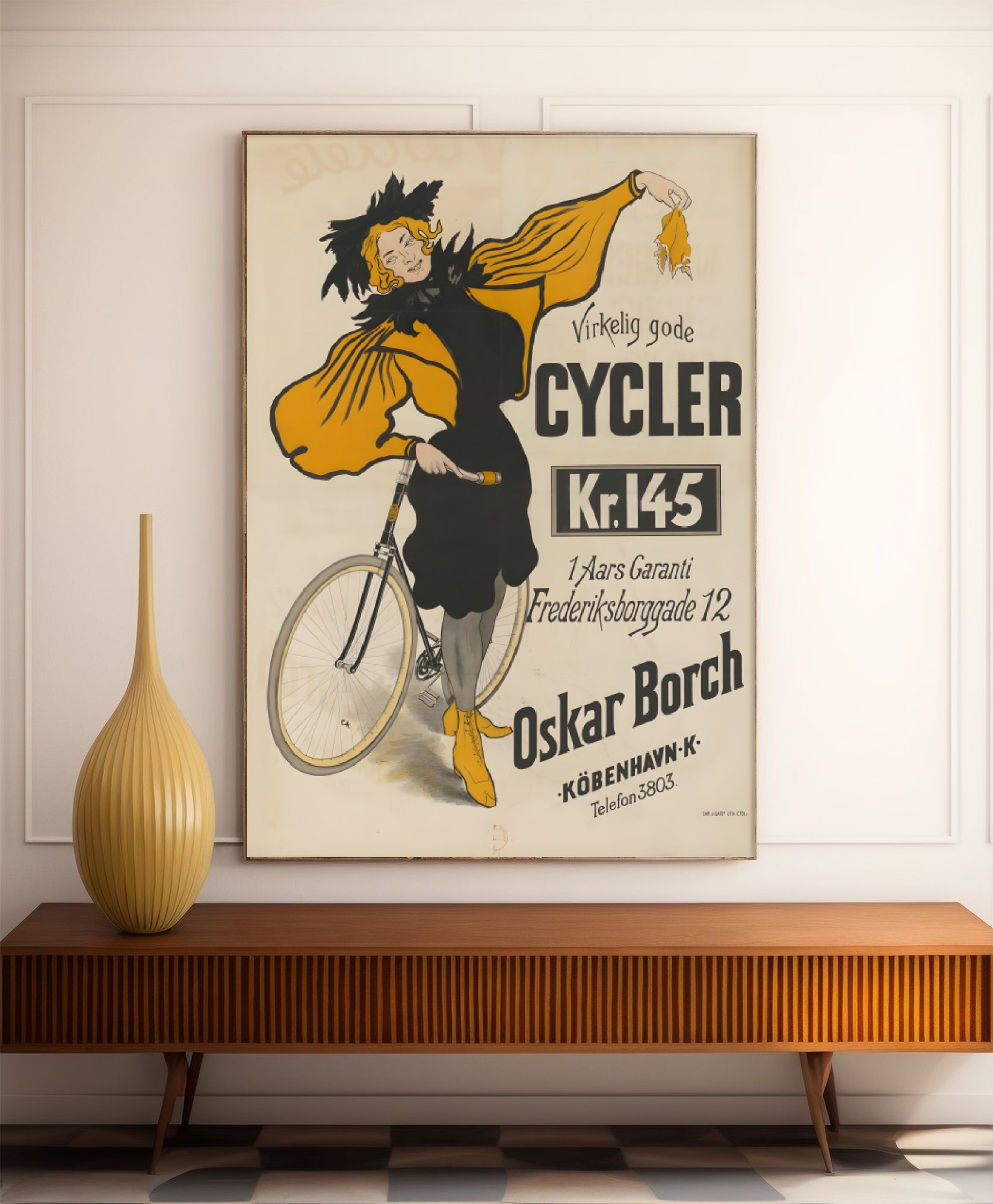 Affiche velo vintage "Virkelig gode Cycler"