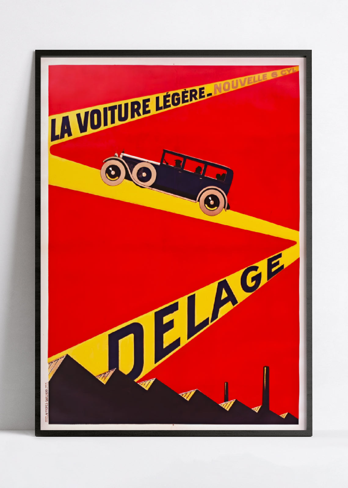 Affiche voiture vintage "Delage" - Haute Définition - papier mat 230gr/m²