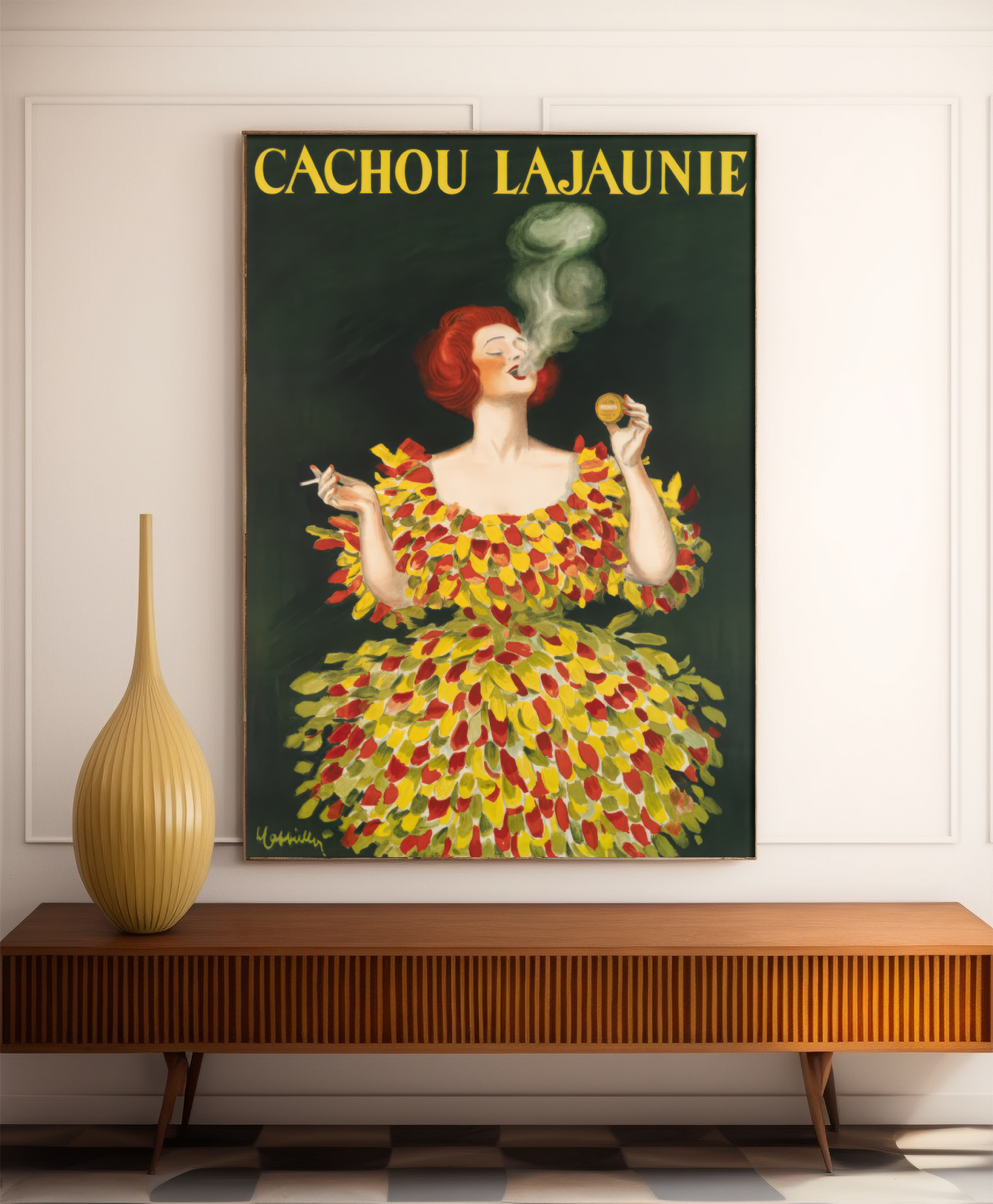 Affiche alcool vintage "Cachou Lajaunie" - Leonetto Cappiello- Haute Définition - papier mat 230gr/m2