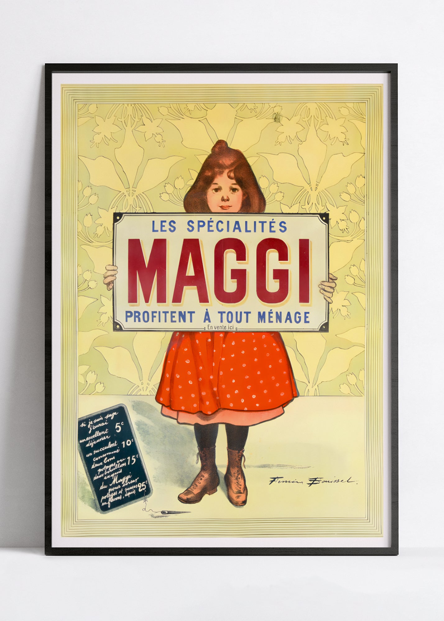 Affiche cuisine vintage " Spécialités Maggi" - Firmin Bouisset - Haute Définition - papier mat 230gr/m²