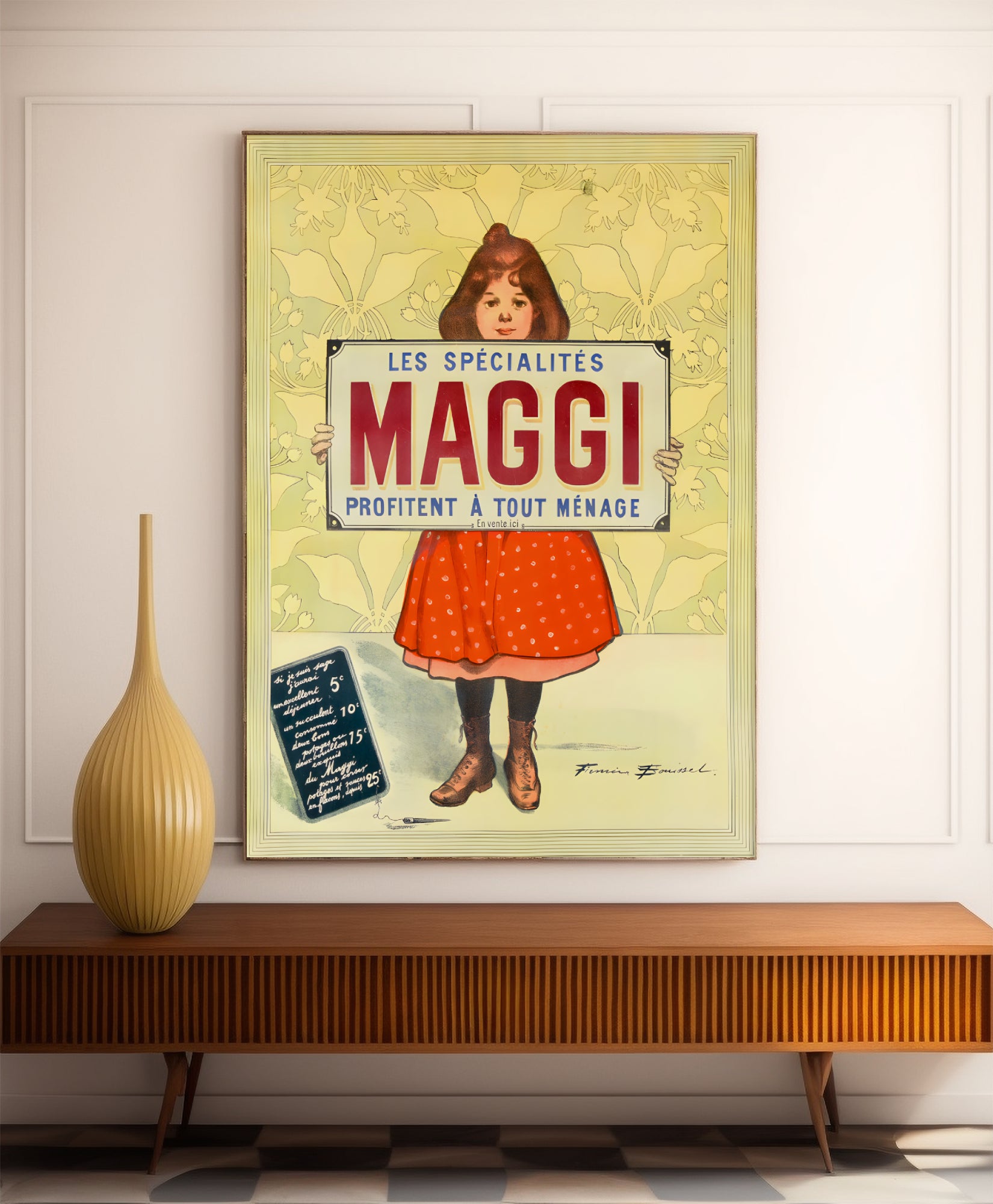 Affiche cuisine vintage " Spécialités Maggi" - Firmin Bouisset - Haute Définition - papier mat 230gr/m²