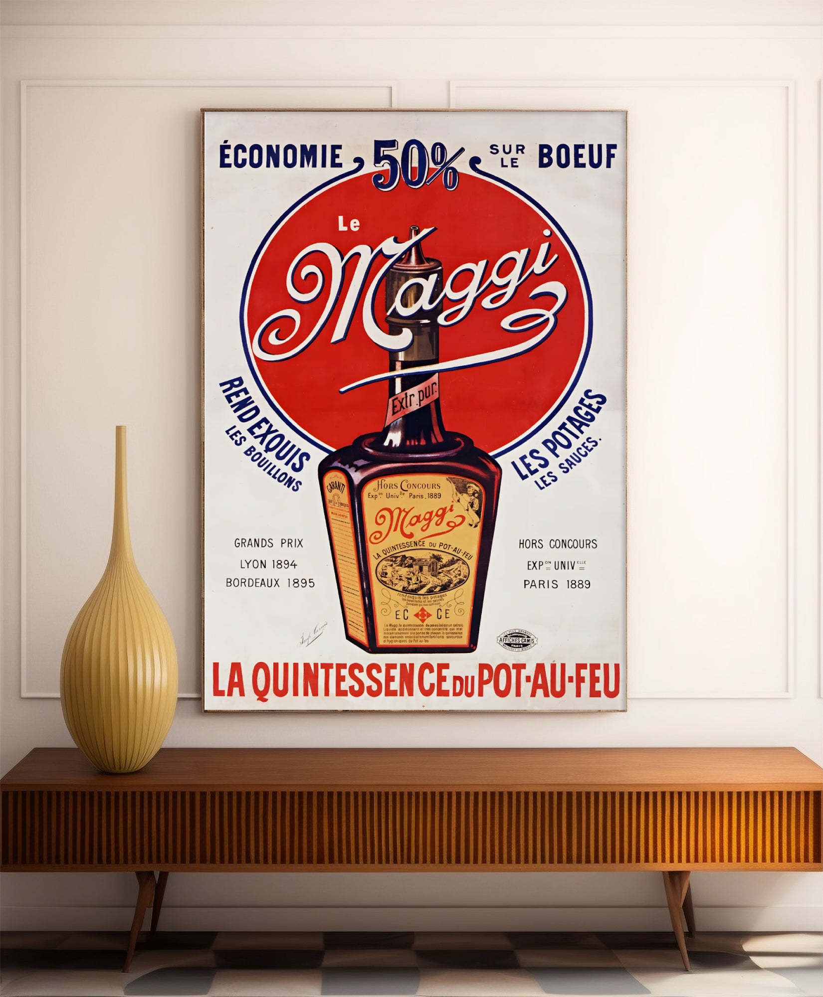 Affiche cuisine vintage "le Maggi" - Haute Définition - Firmin Bouisset - papier mat 230gr/m²