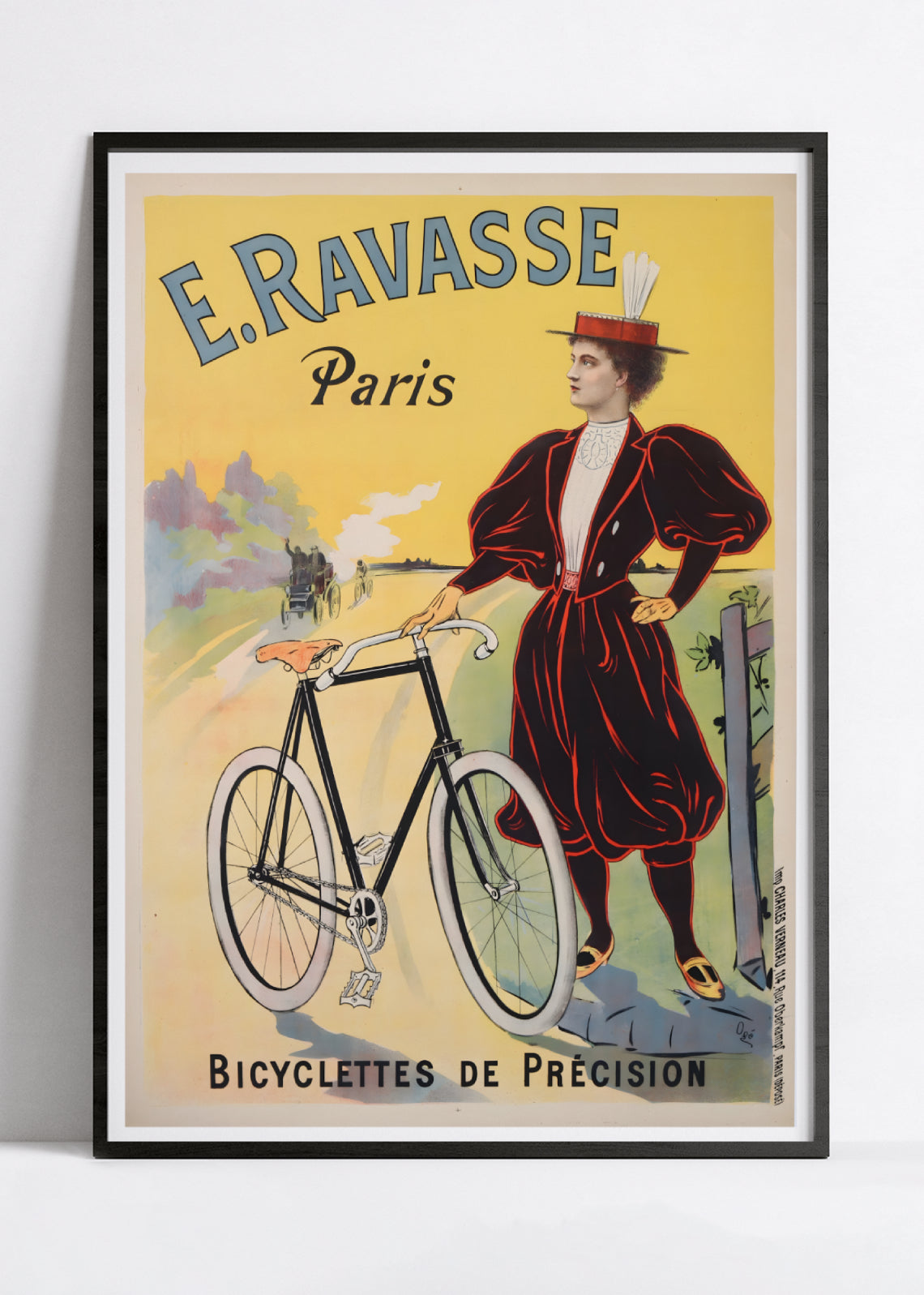 Affiche velo vintage "Cycles Ravasse" - Eugène Ogé - Haute Définition - papier mat 230gr/m²