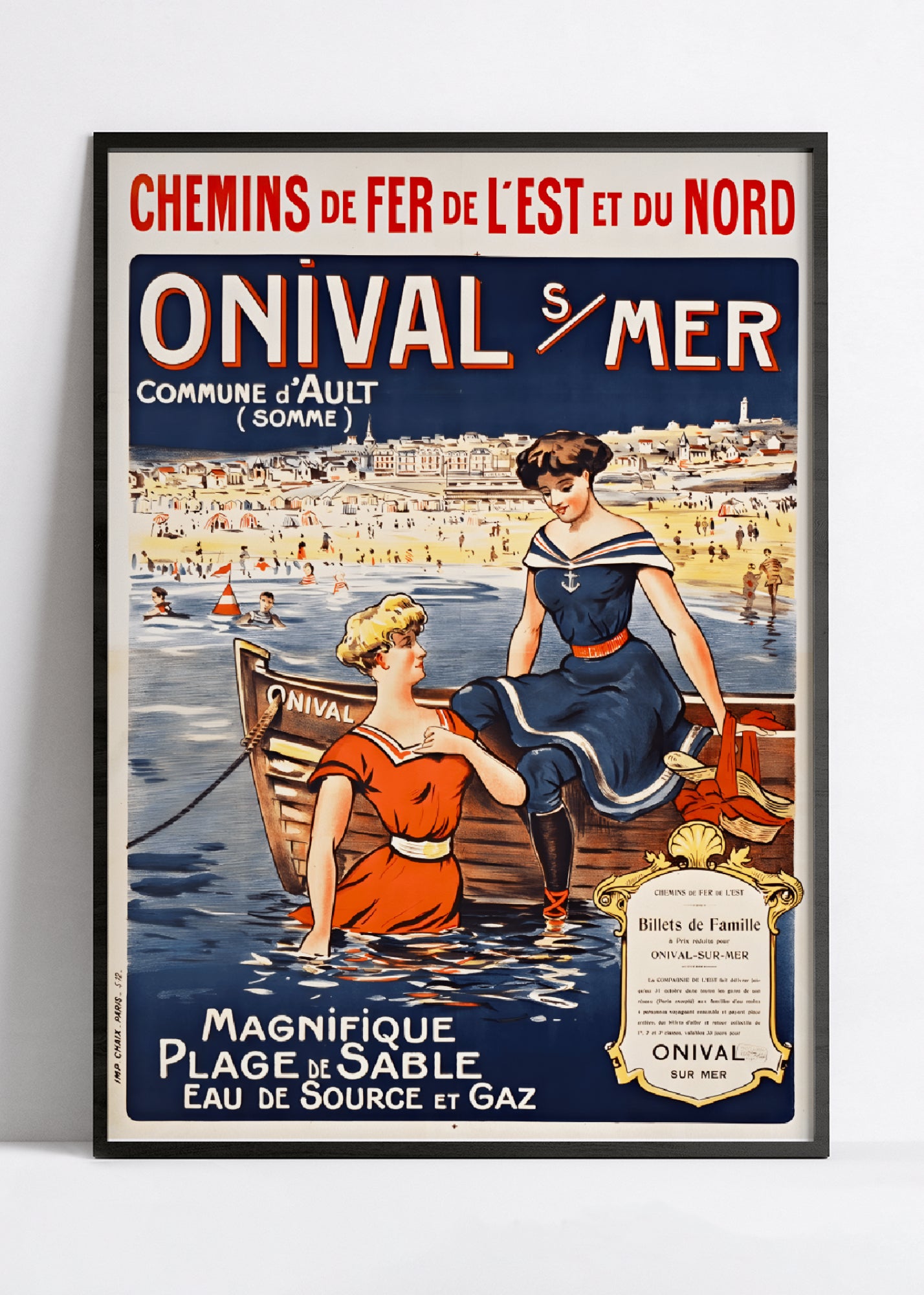 Affiche murale vintage "Onival sur mer" - Haute Définition - papier mat 230gr/m²