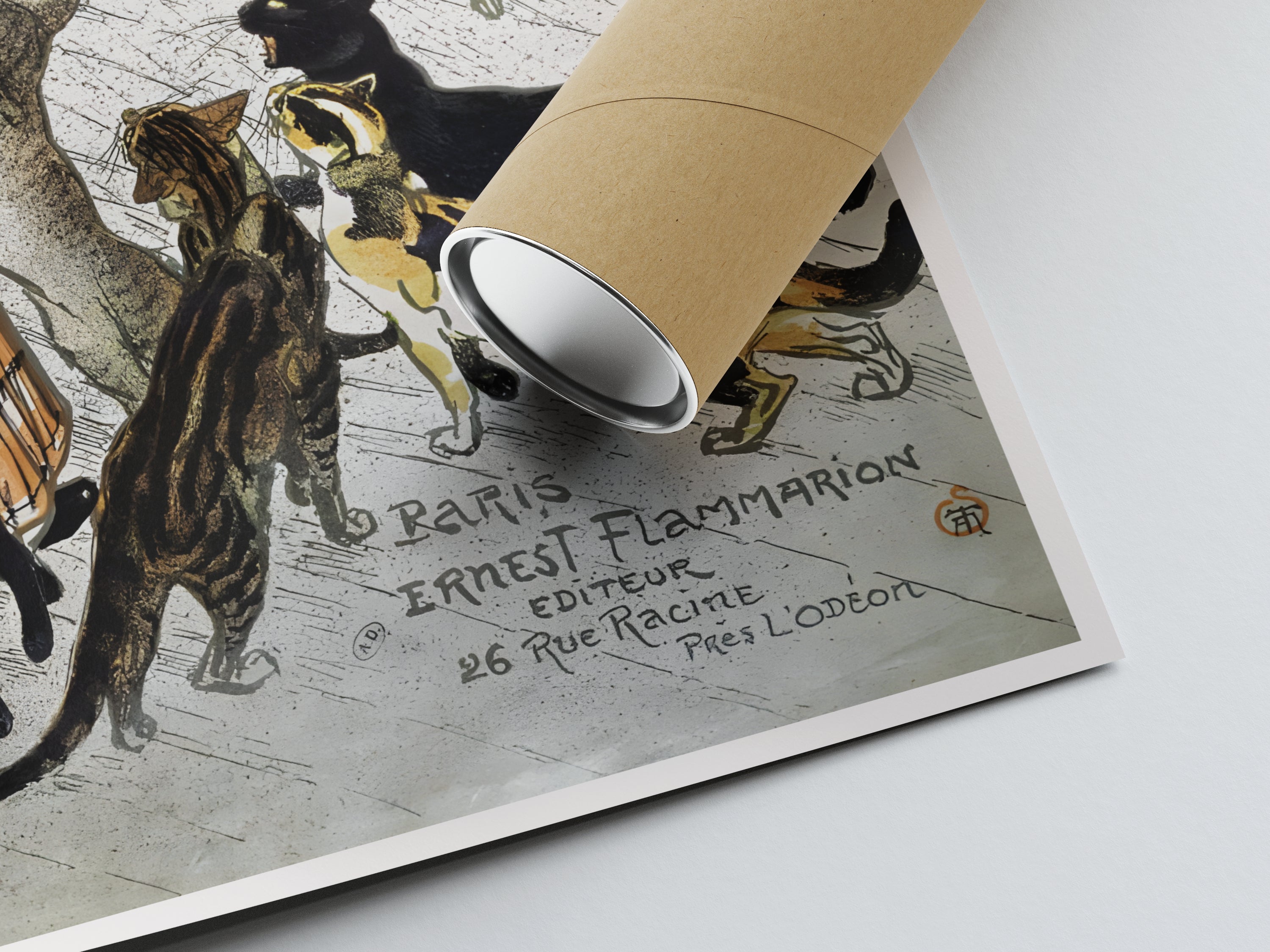 Affiche Art Nouveau "Des Chats" - Steinlen  - Haute Définition - papier mat 230gr/m²