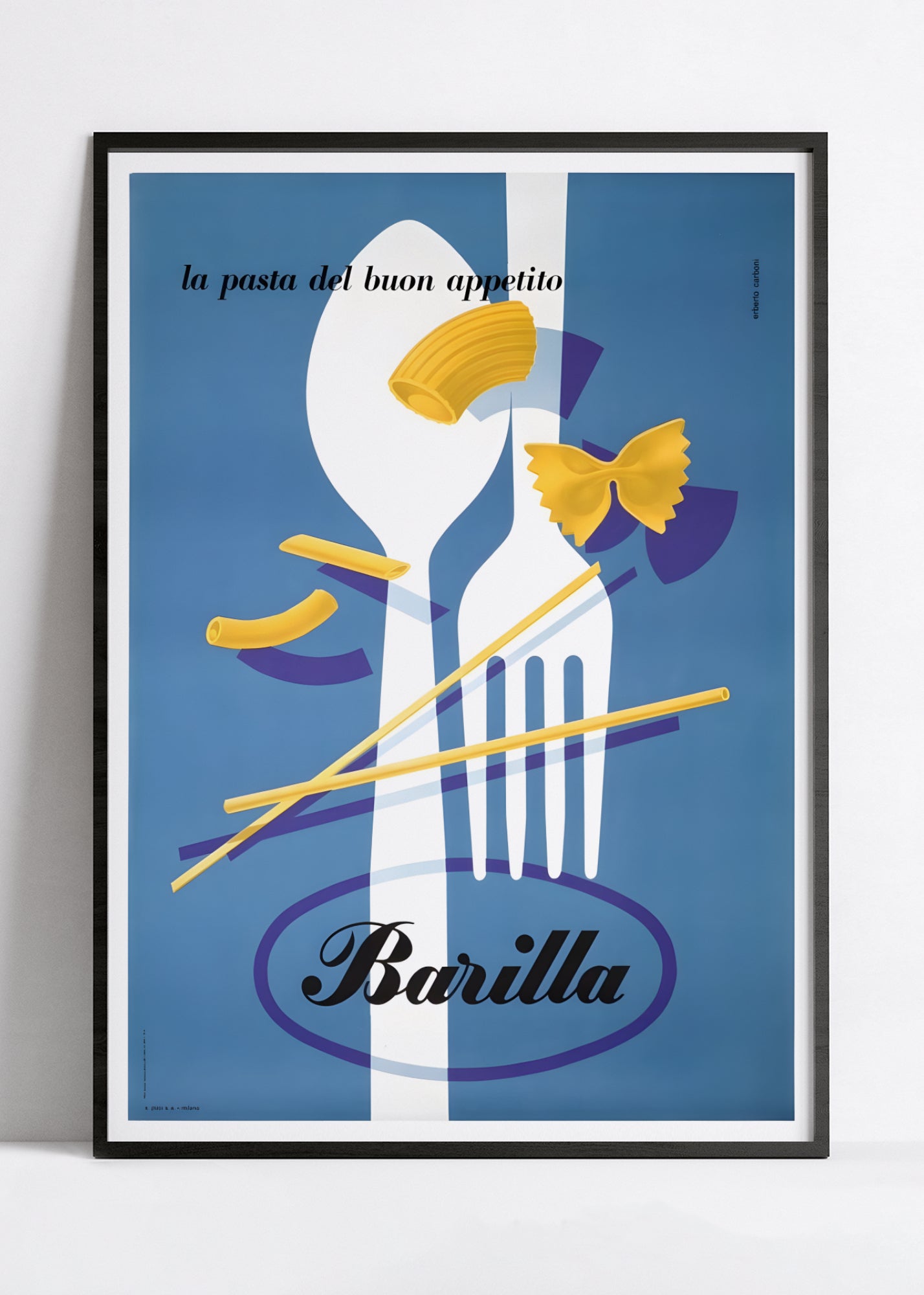 Affiche pâtes "Barilla" - Erberto Carboni - Haute Définition - papier mat 230gr/m²