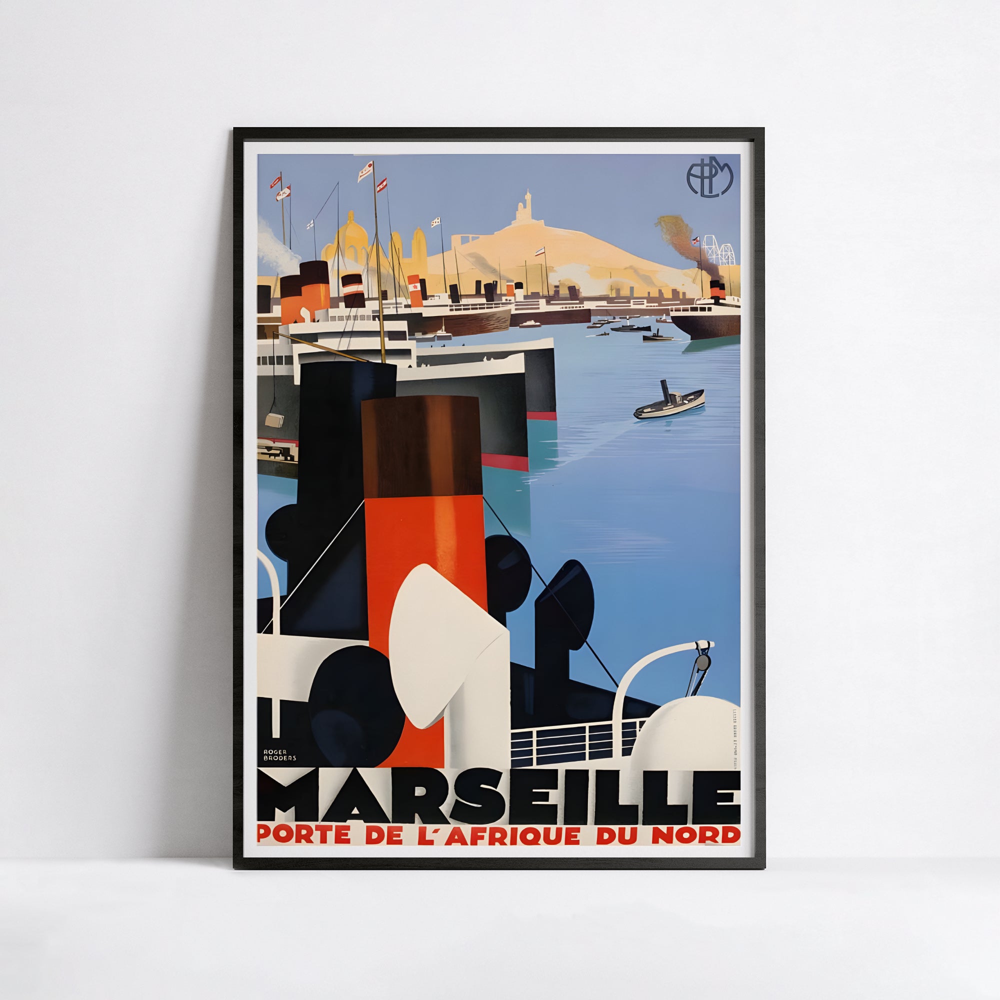 Affiche ville vintage "Marseille" - Roger Broders - Haute Définition - papier mat 230gr/m²