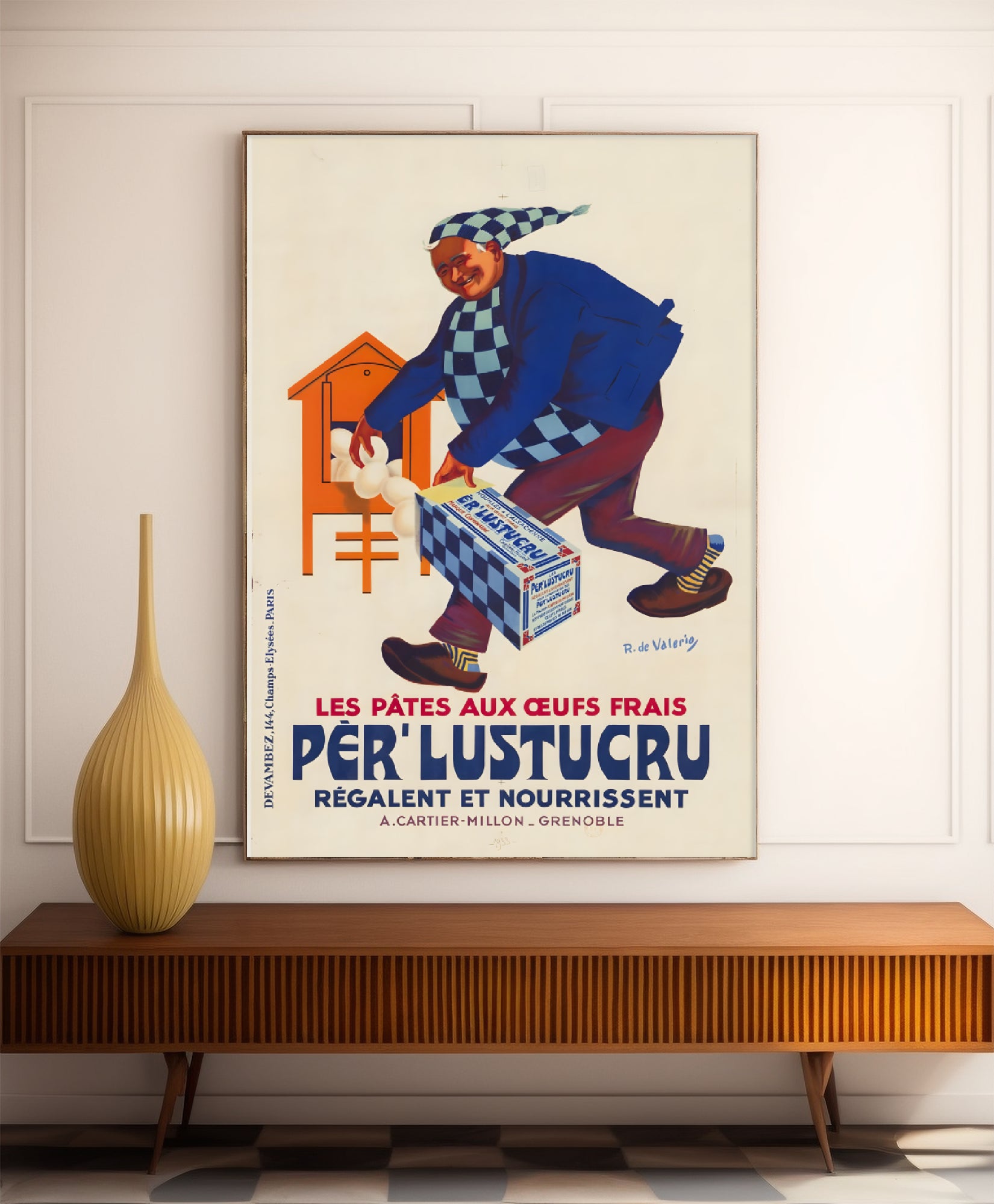 Affiche cuisine vintage "Per Lustucru" - Roger de Valerio - Haute Définition - papier mat 230gr/m²