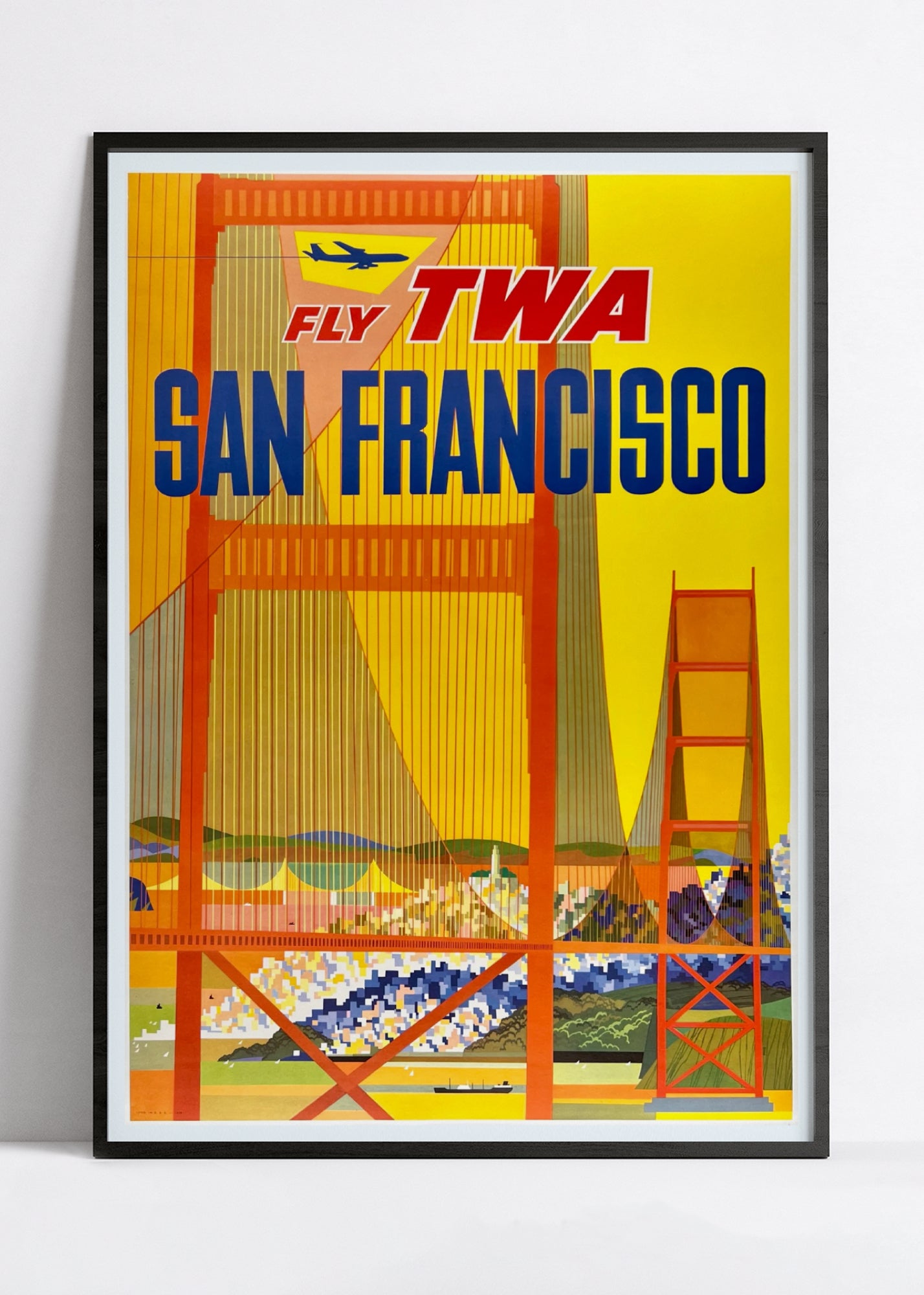 Affiche voyage vintage "San Francisco" - TWA - Haute Définition - papier mat 230gr/m²