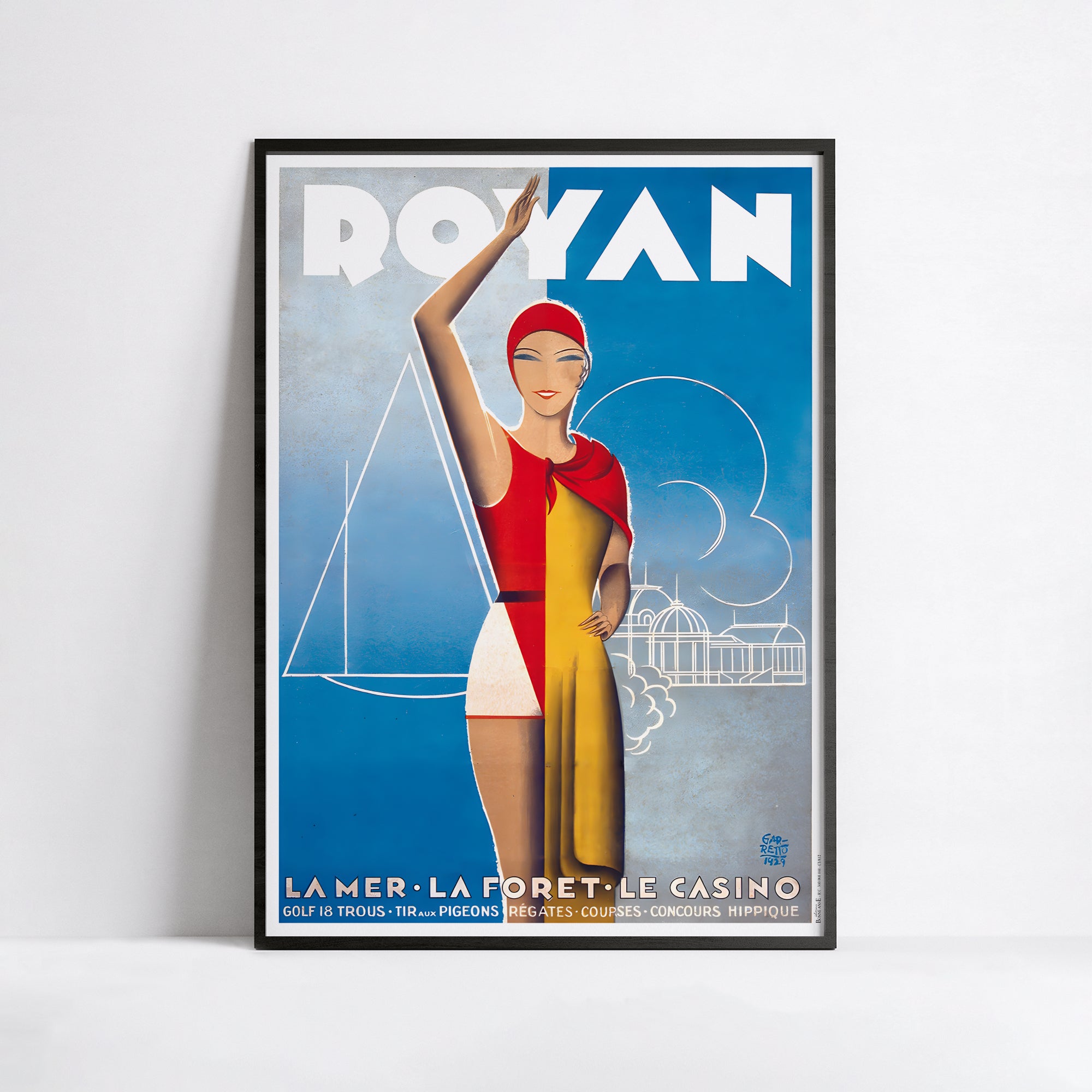 Affiche ville vintage "Royan" - Paolo Garetto - Haute Définition - papier mat 230gr/m²