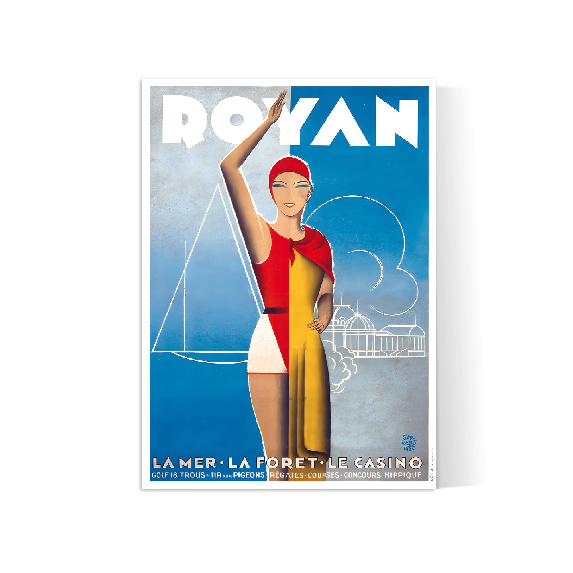 Affiche ville vintage "Royan" - Paolo Garetto - Haute Définition - papier mat 230gr/m²