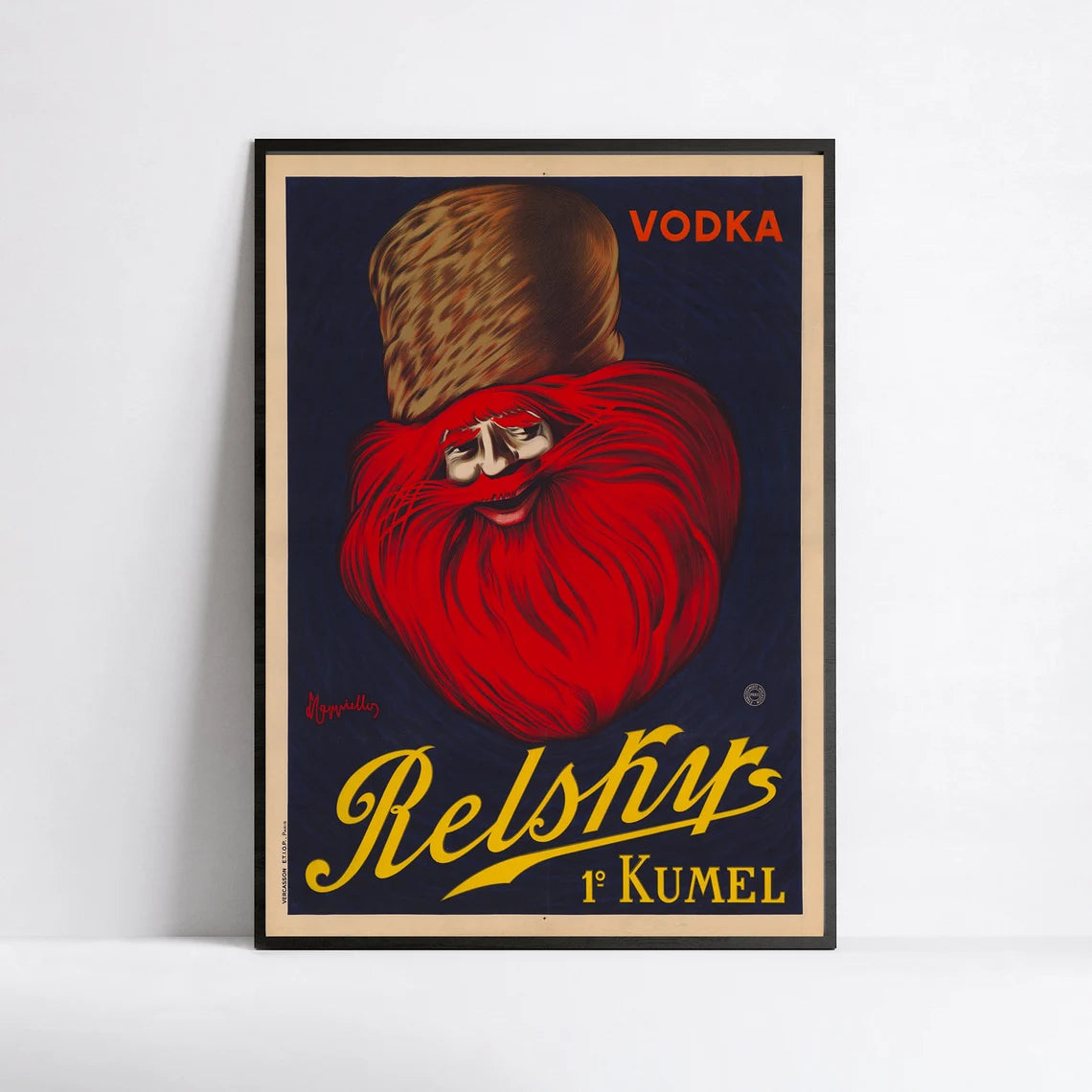 Affiche alcool vintage "Vodka Relsky" - Leonetto Cappiello - Haute Définition - papier mat 230gr/m2