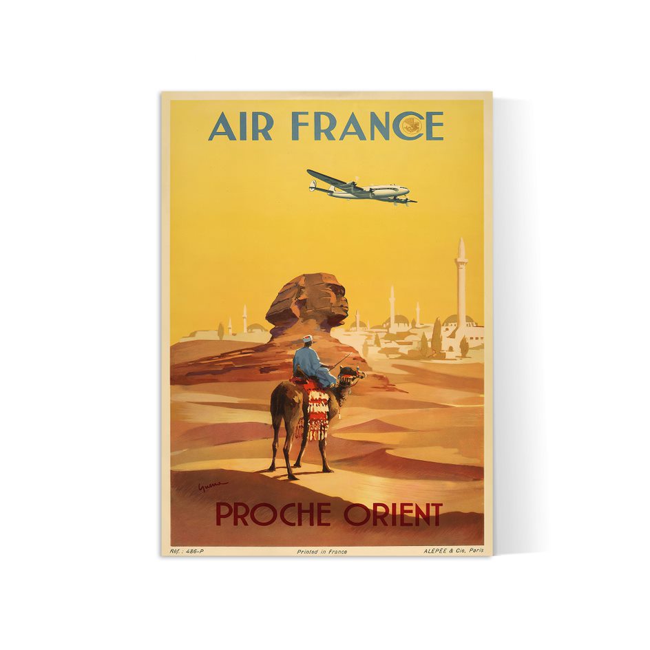 Affiche Air France "Proche Orient" - Vintage - Haute Définition - papier mat 230gr/m2