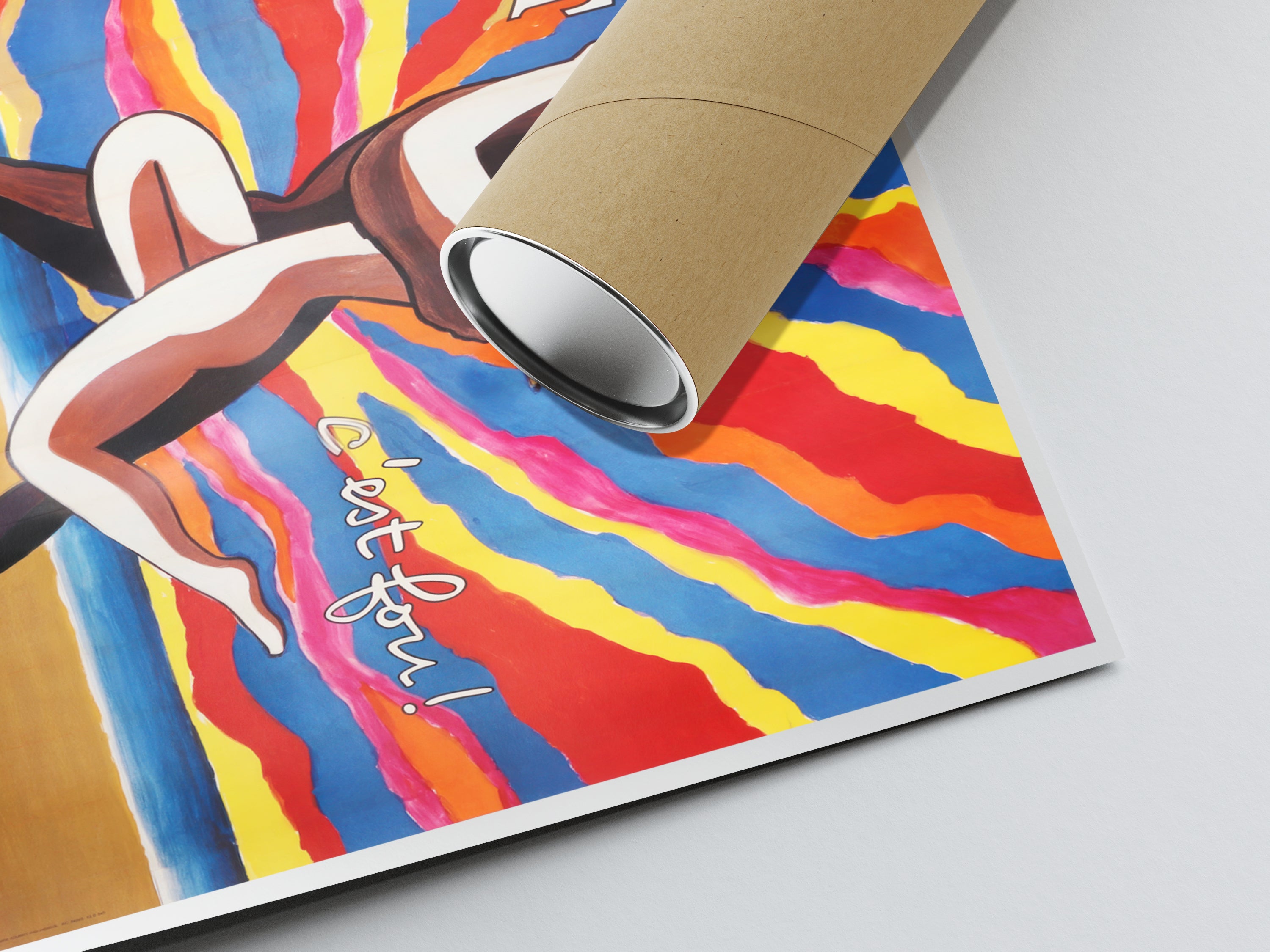Affiche Perrier "Soleil couchant" - Villemot - Haute Définition - papier mat 230gr/m²