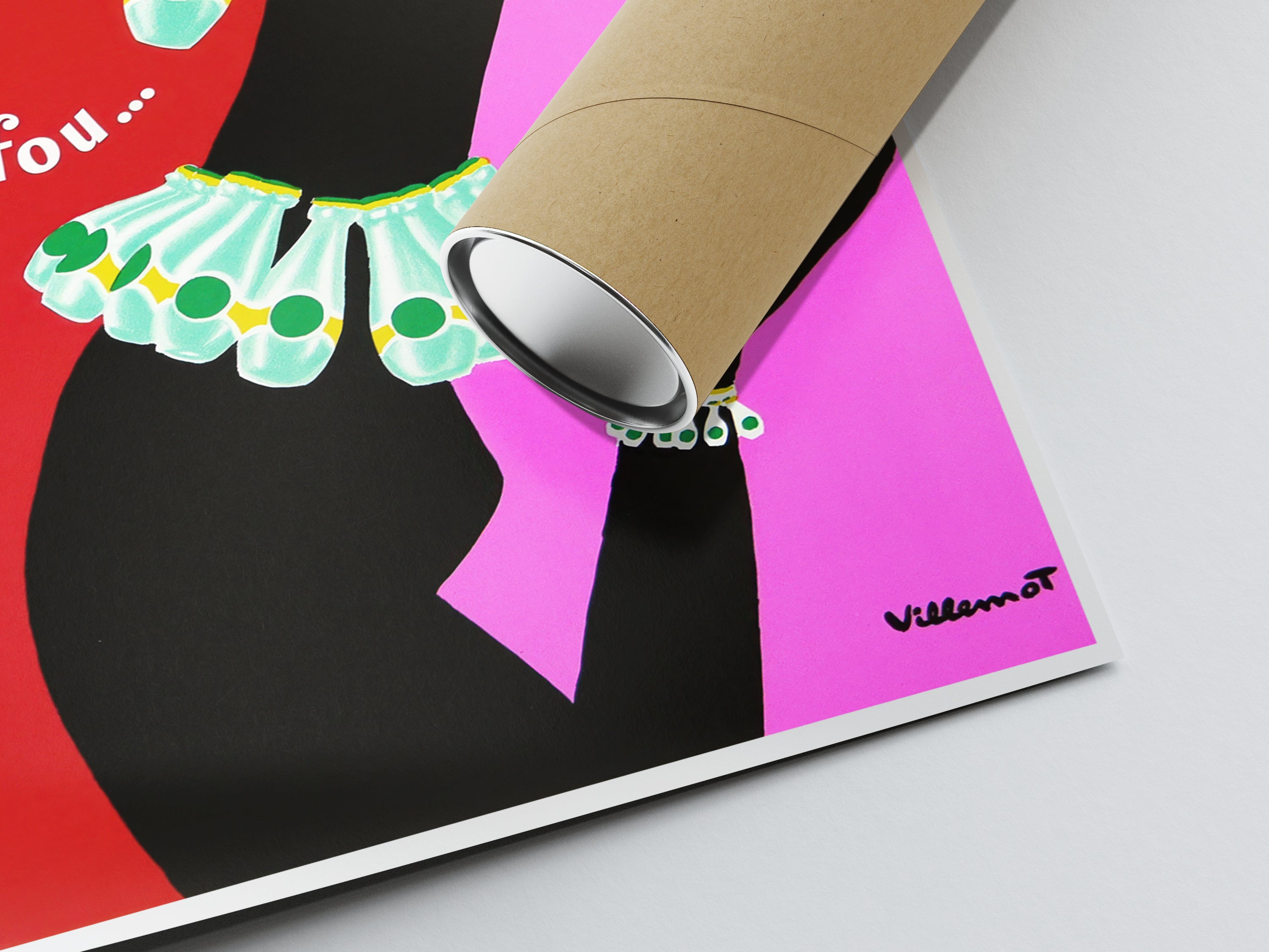 Affiche Perrier "Collier Perrier" - Villemot - Haute Définition - papier mat 230gr/m²