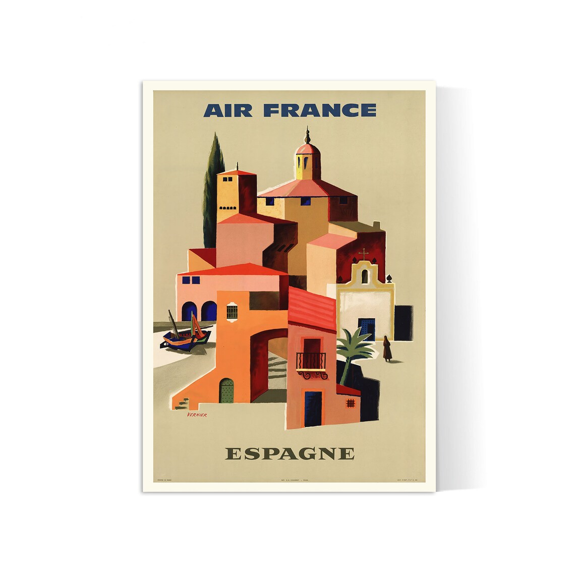 Affiche Air France "Espagne" - Haute Définition - papier mat 230gr/m2