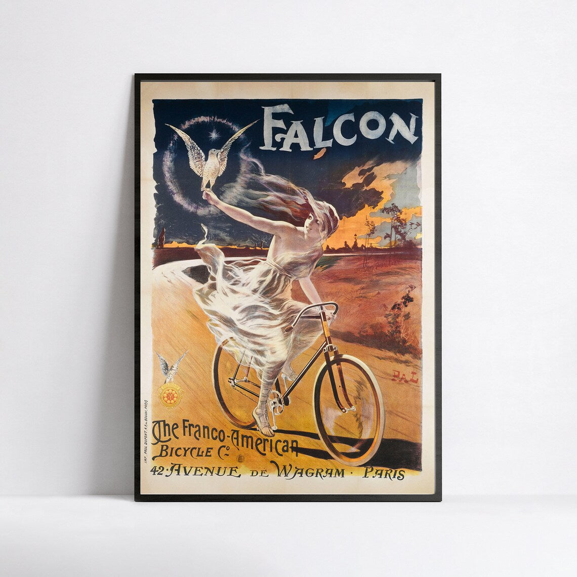 Affiche murale  vintage "Falcon Cycle" - PAL - Haute Définition - papier mat 230gr/m²