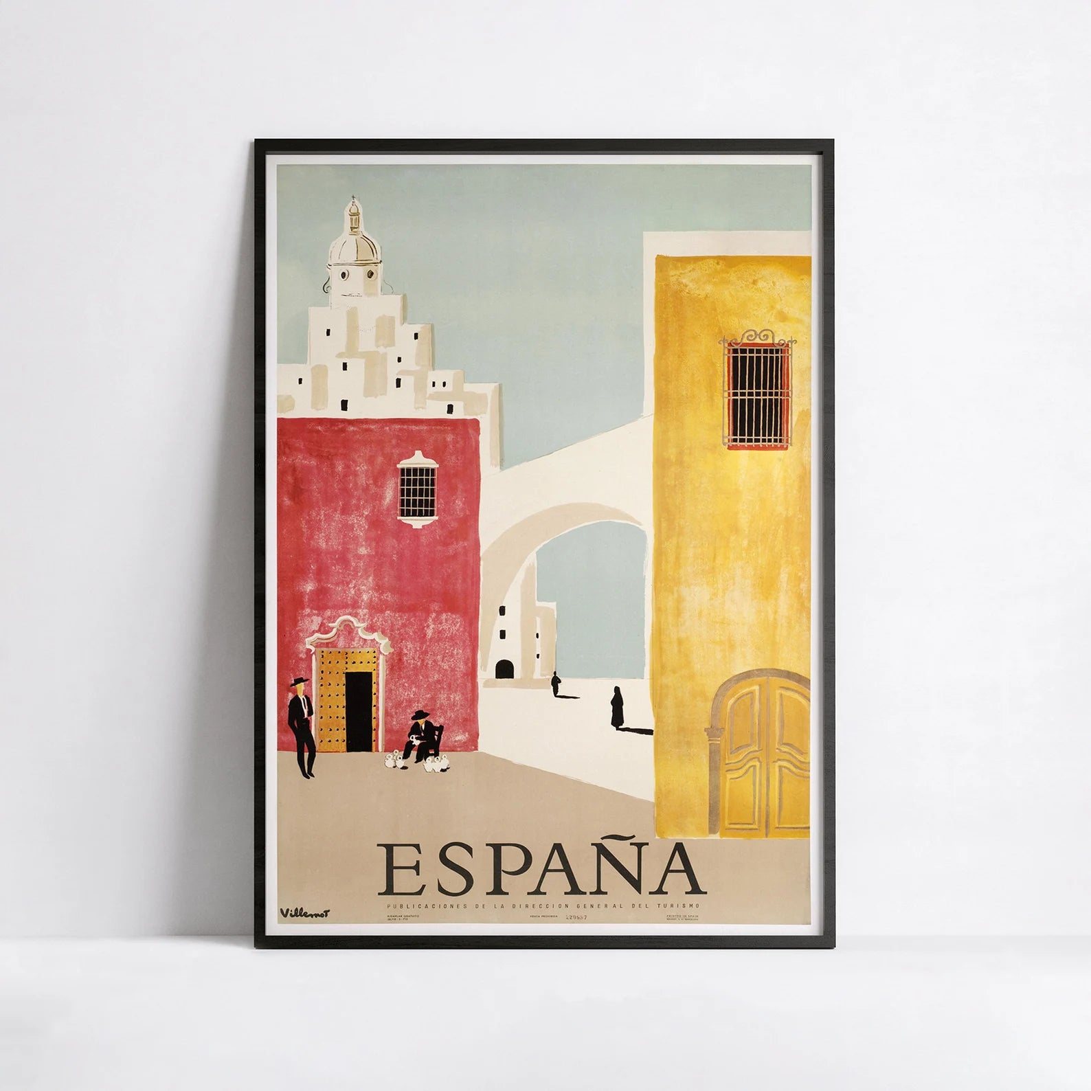 Affiche vintage " España " - Bernard Villemot- Haute Définition - papier mat 230gr/m²