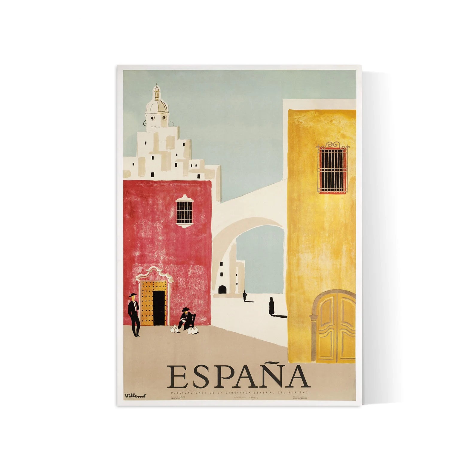 Affiche vintage " España " - Bernard Villemot- Haute Définition - papier mat 230gr/m²