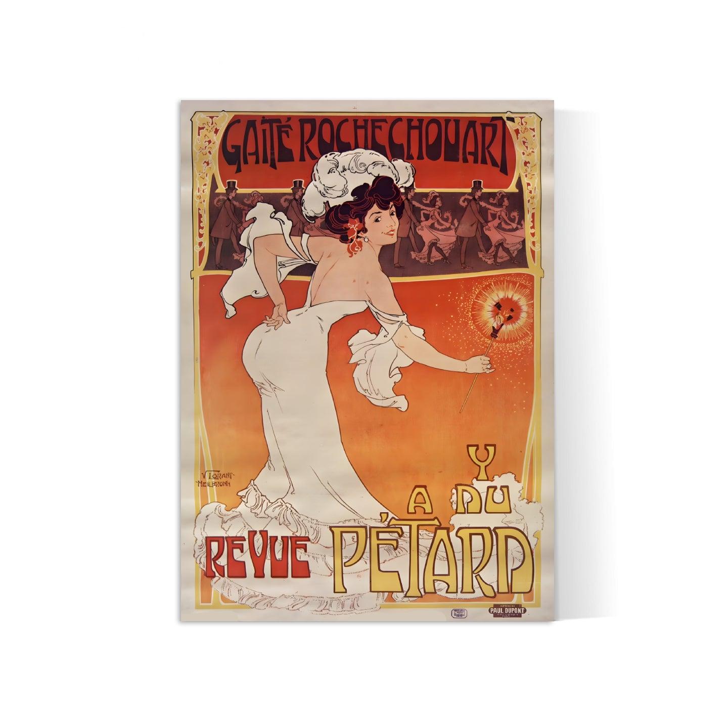 Affiche cabaret vintage "Gaïté Rochechouard - 'Ya du pétard" - Haute Définition - papier mat 230gr/m² - Poster Vintage