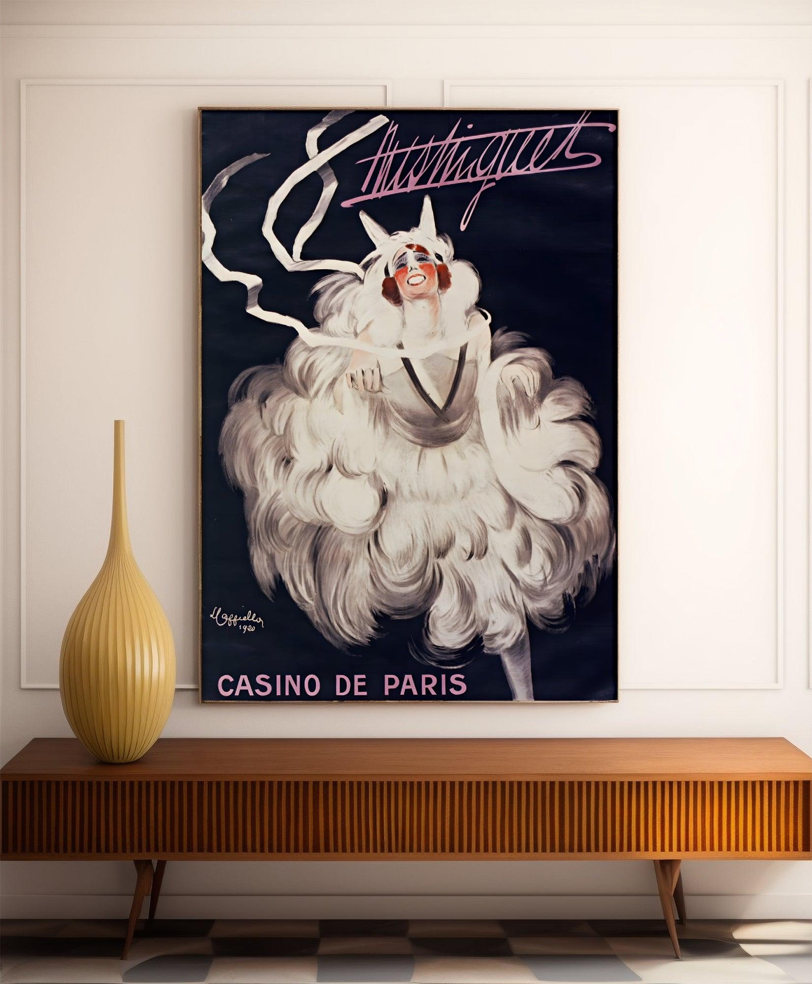 Affiche cabaret vintage "Mistinguett" - Leonetto Cappiello - Haute Définition - papier mat 230gr/m² - Poster Vintage