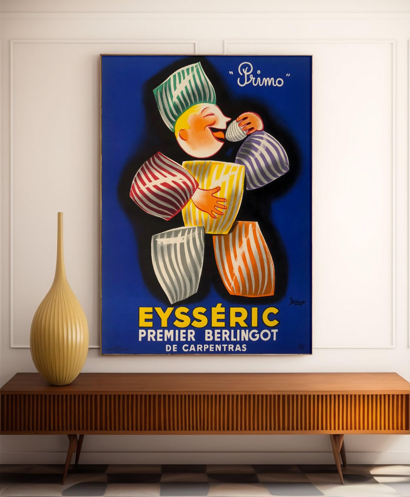 Affiche cuisine vintage "Berlingots Eysséric" -Pierre Bellenger - Haute Définition - papier mat 230gr/m² - Poster Vintage