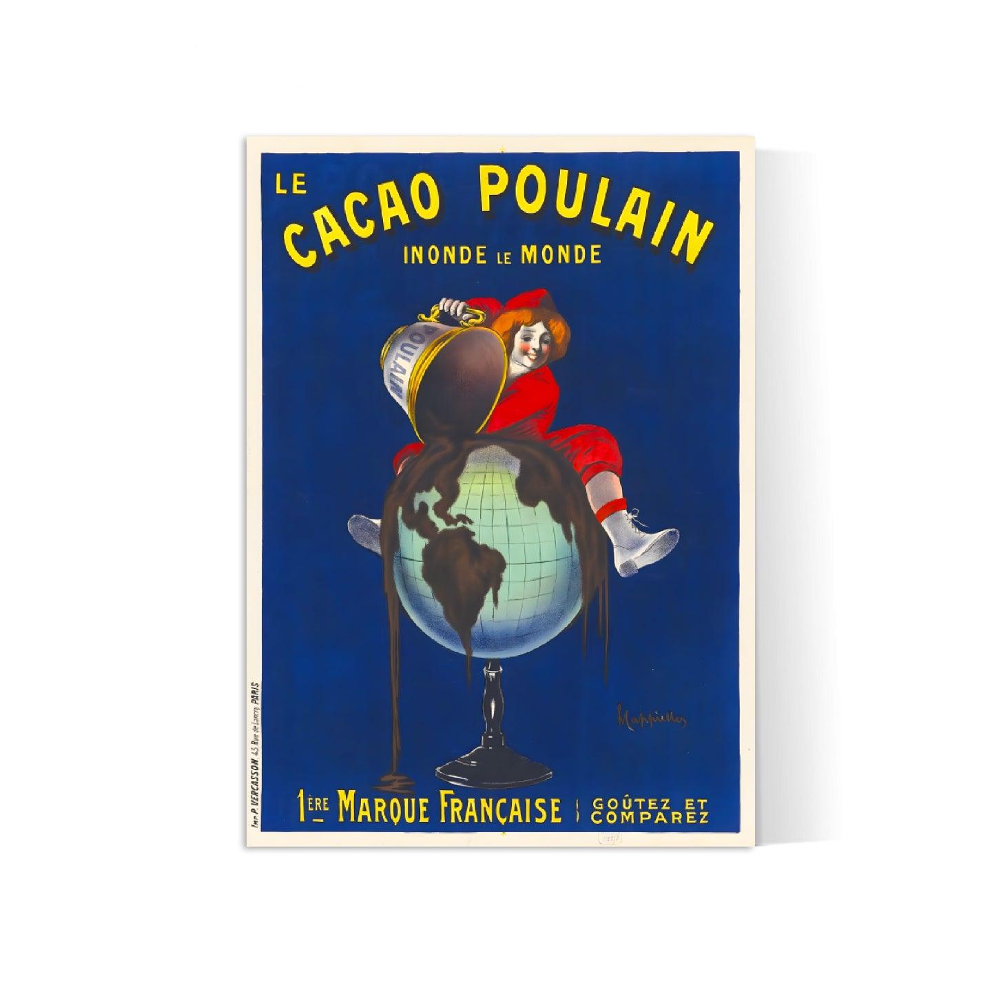 Affiche cuisine vintage "Cacao Poulain" - Leonetto Cappiello - Haute Définition - papier mat 230gr/m² - Poster Vintage