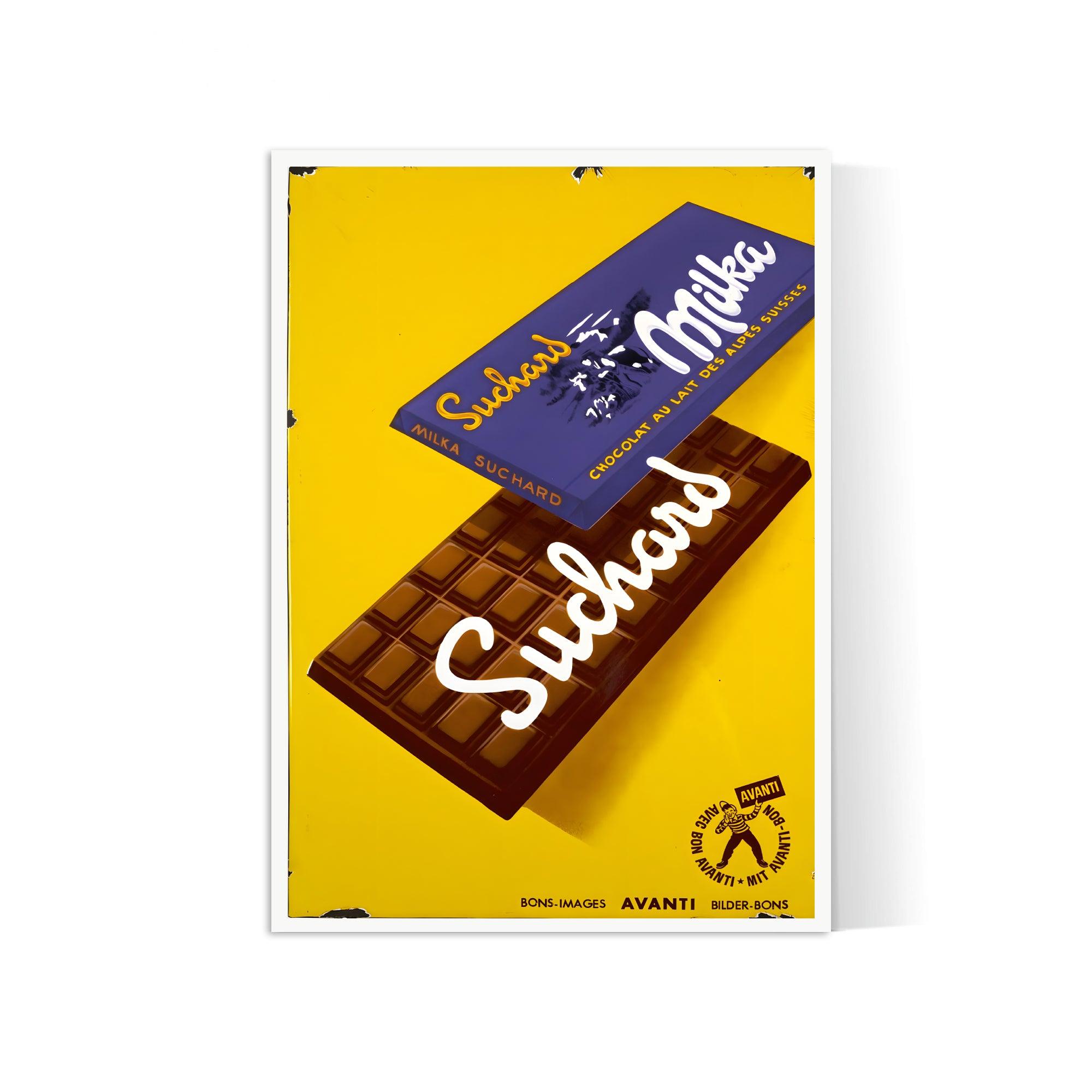 Affiche cuisine vintage "Chocolat Milka" - Haute Définition - papier mat 230gr/m² - Poster Vintage